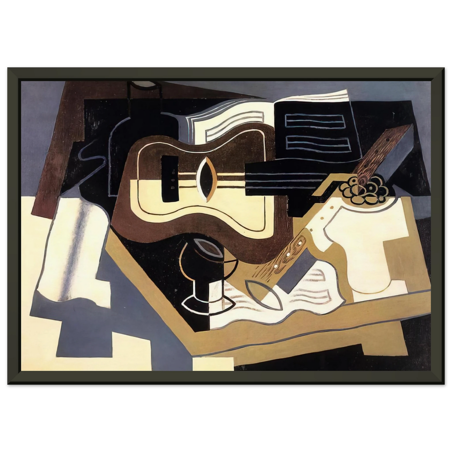 Juan Gris  GUITAR AND CLARINET 1920 Framed Art Print  - Aluminum Frame - 70x100 cm / 28x40 inches