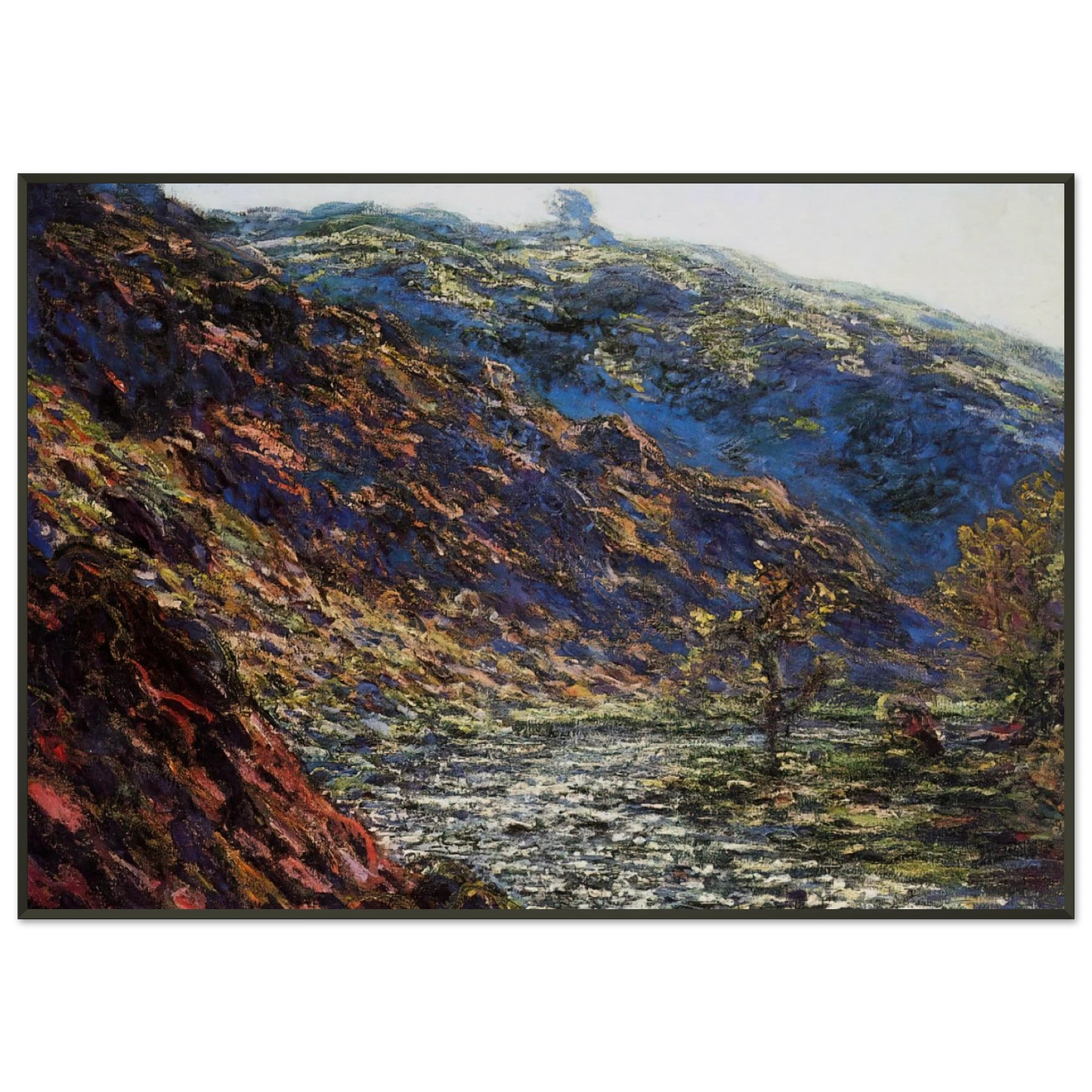 claude monet The Old Tree Gorge of the Petite Creuse Framed Art Print - Aluminum Frame - 21x29.7 cm / 8x12"