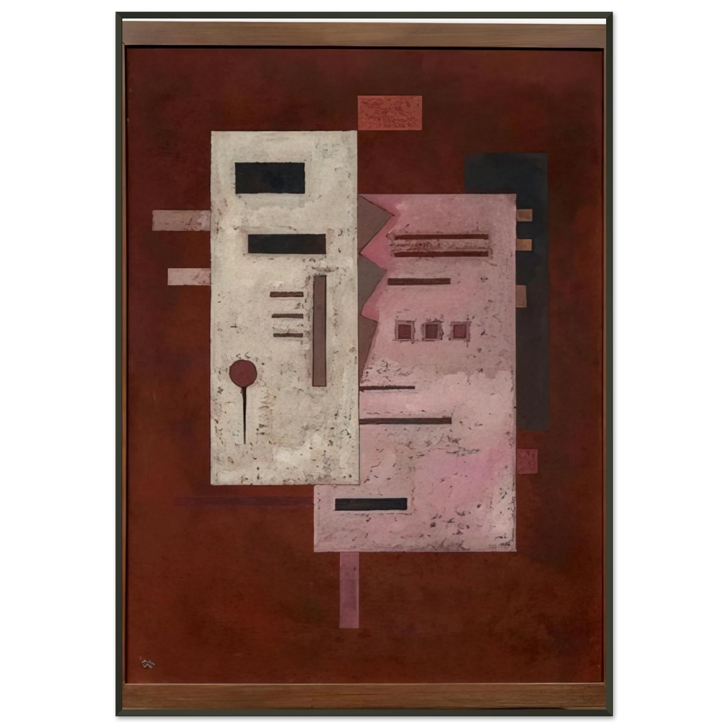 Wassily Kandinsky SOFT ROUGHNESS 1933 Framed Art Print - Aluminum Frame - 21x29.7 cm / 8x12"