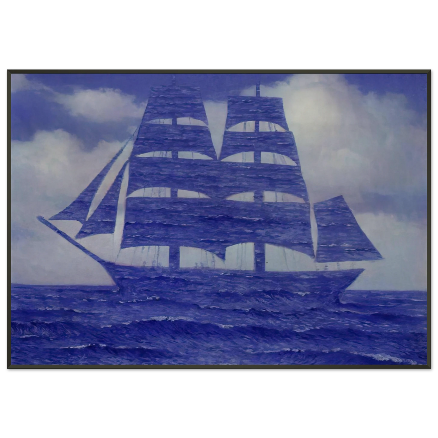 Rene Magritte THE SEDUCER 1953 Framed Art Print - Aluminum Frame - 21x29.7 cm / 8x12"