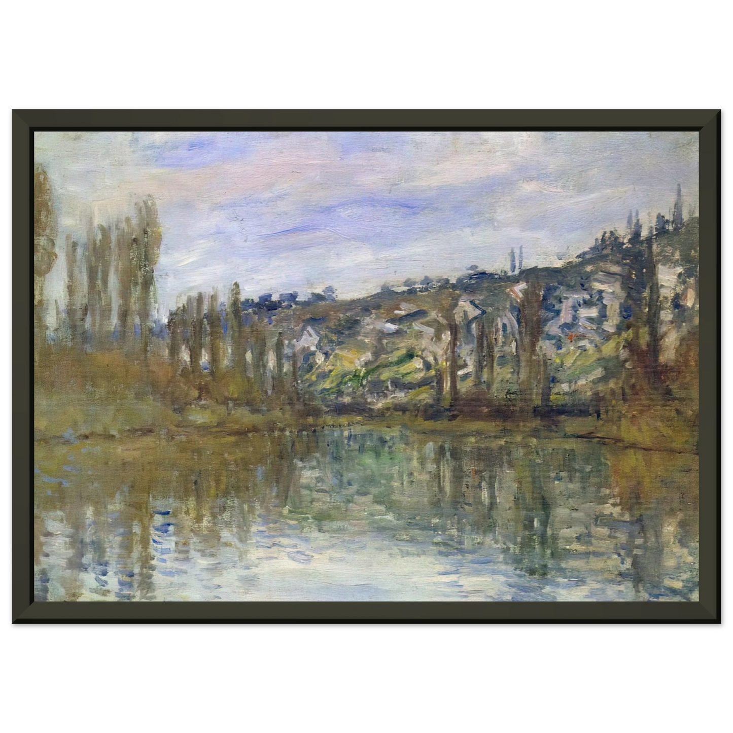 claude monet The Seine near Vetheuil Framed Art Print - Aluminum Frame - 70x100 cm / 28x40 inches