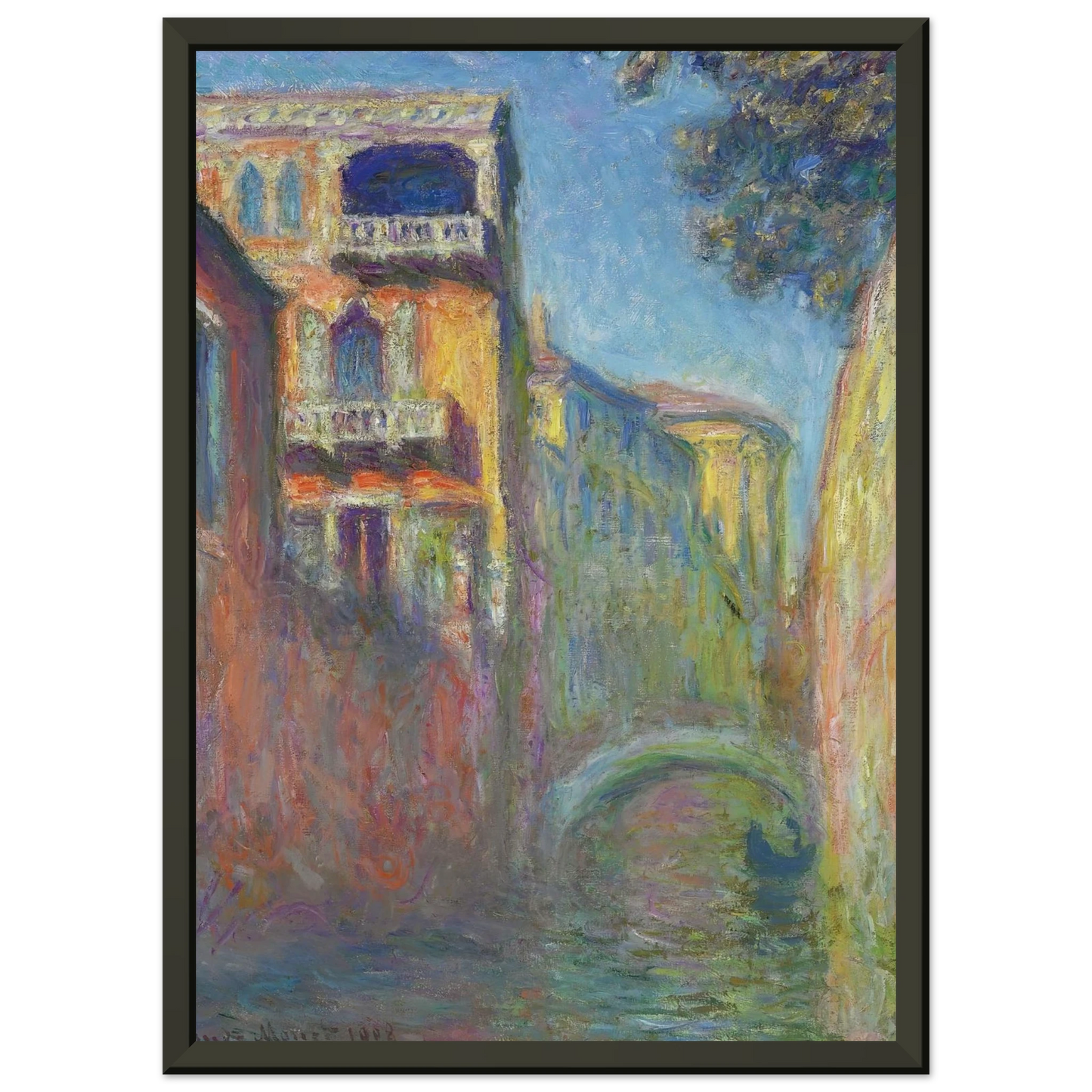 claude monet Venice Rio de Santa Salute Framed Art Print - Aluminum Frame - 60x80 cm / 24x32 inches