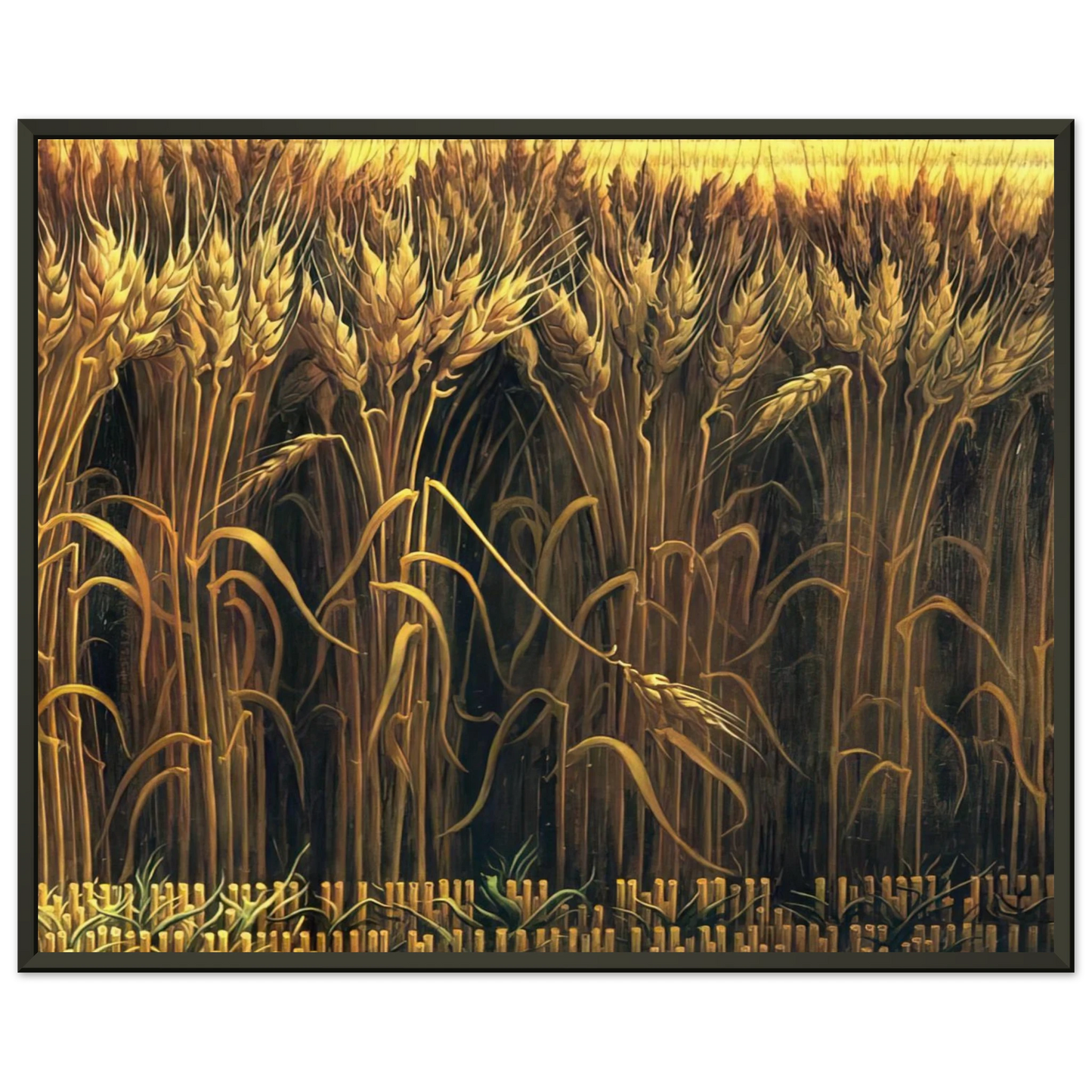 Thomas Hart Benton WHEAT Framed Art Print - Aluminum Frame - 70x100 cm / 28x40 inches