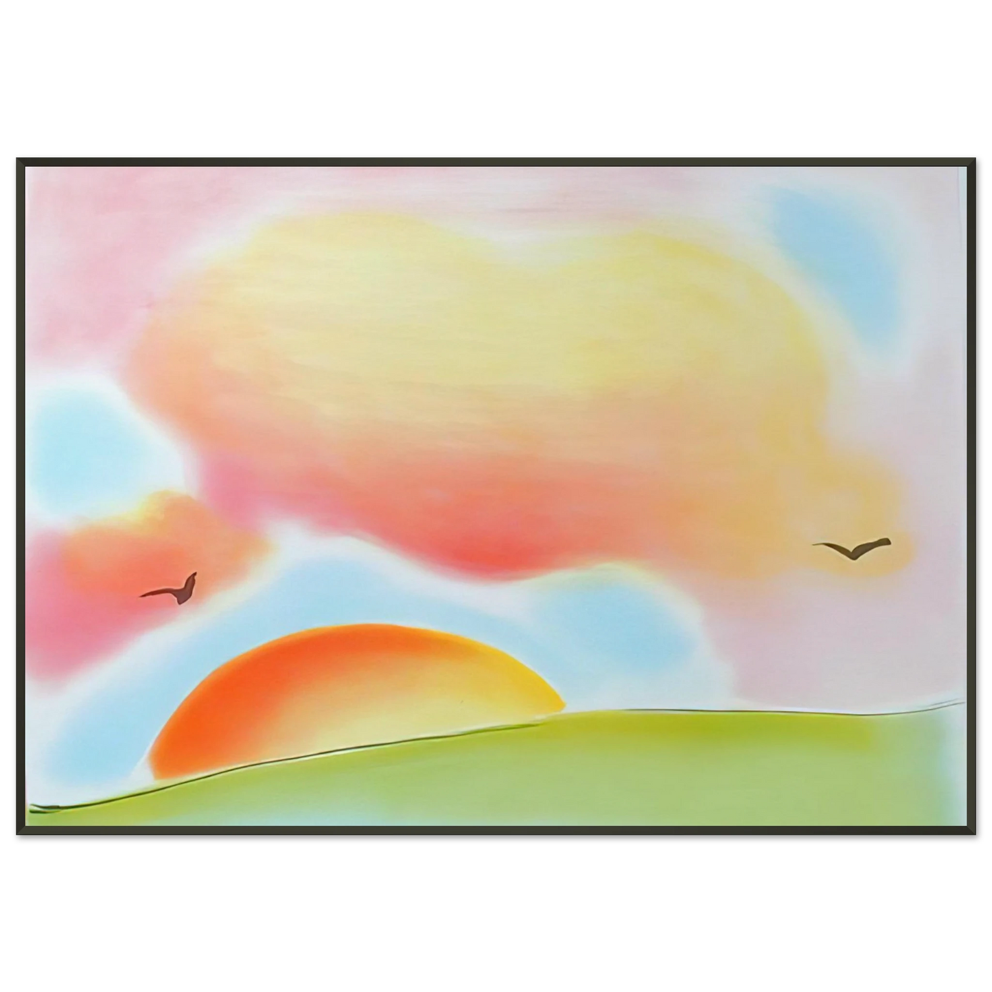 Peter Max FREEDOM 1980 Framed Art Print - Aluminum Frame - 21x29.7 cm / 8x12"