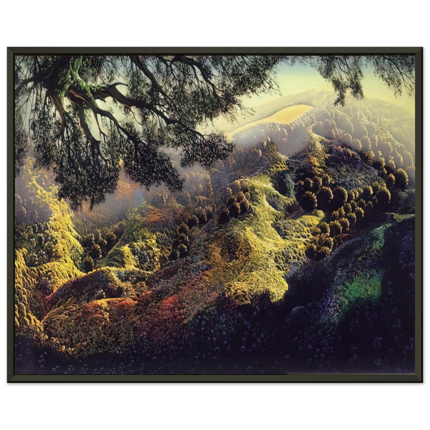 Eyvind Earle  Paradise Framed Art Print  - Aluminum Frame - 60x80 cm / 24x32 inches