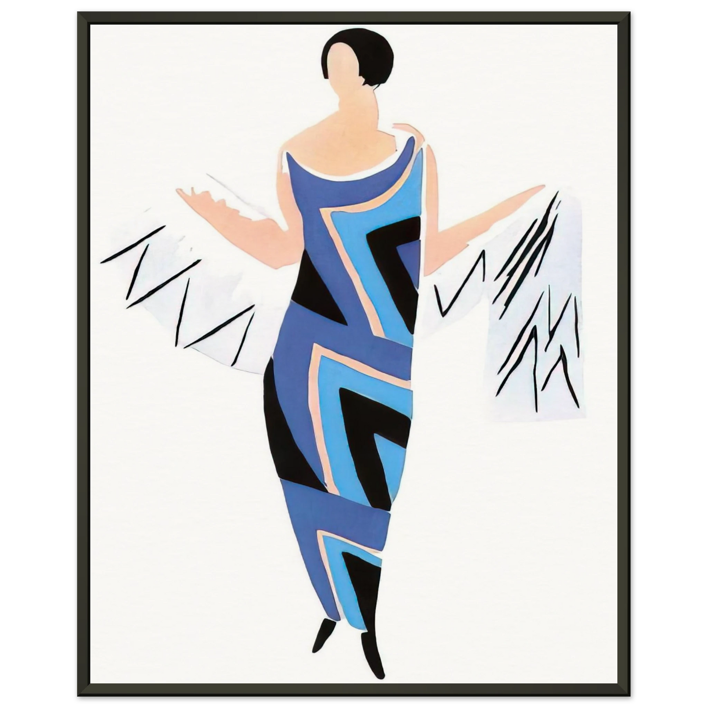 Sonia Delaunay FASHION ILLUSTRATION 4 Framed Art Print - Aluminum Frame - 40x50 cm / 16x20 inches