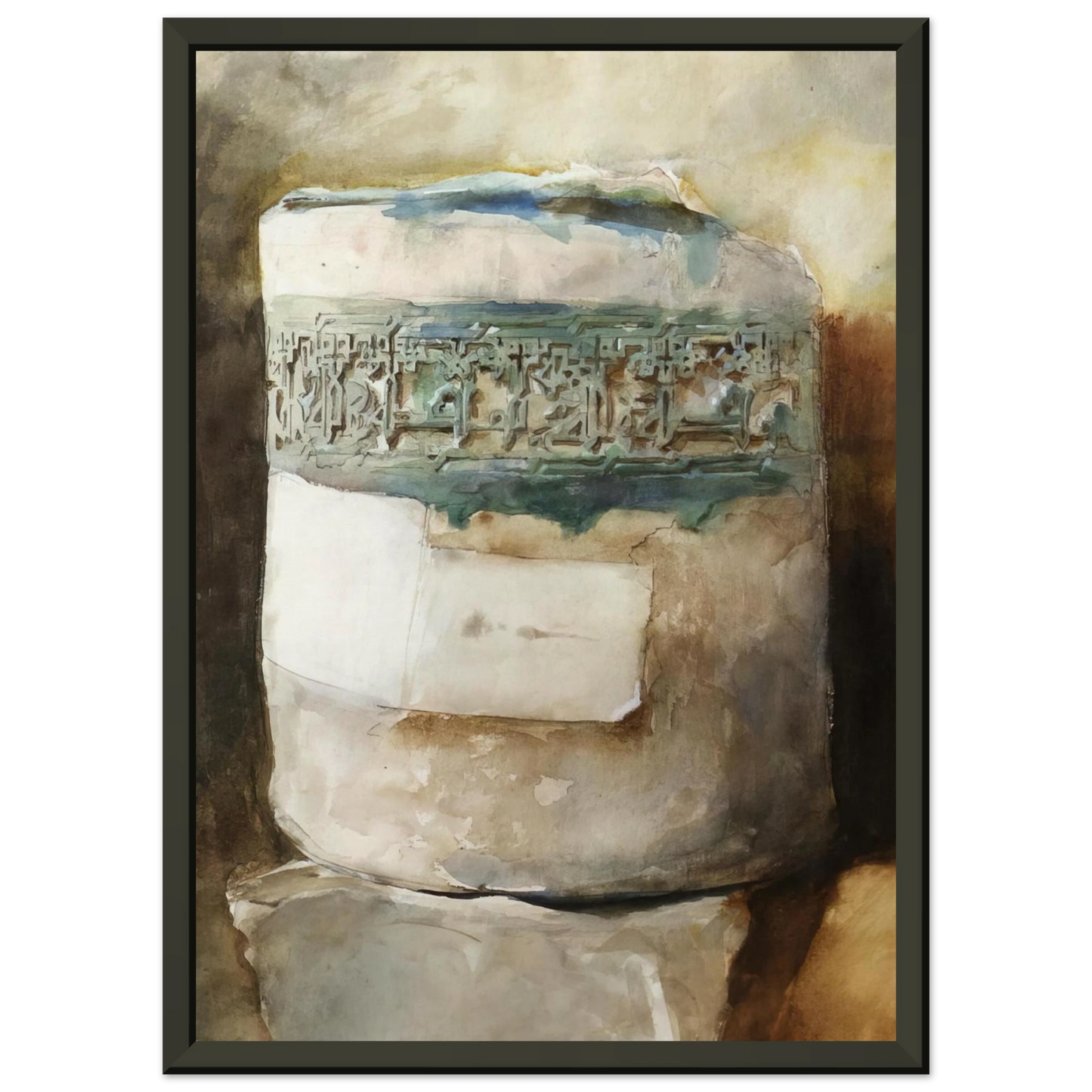 John Singer Sargent Persian Artifact with Faience Decoration Framed Art Print - Aluminum Frame - 60x80 cm / 24x32 inches
