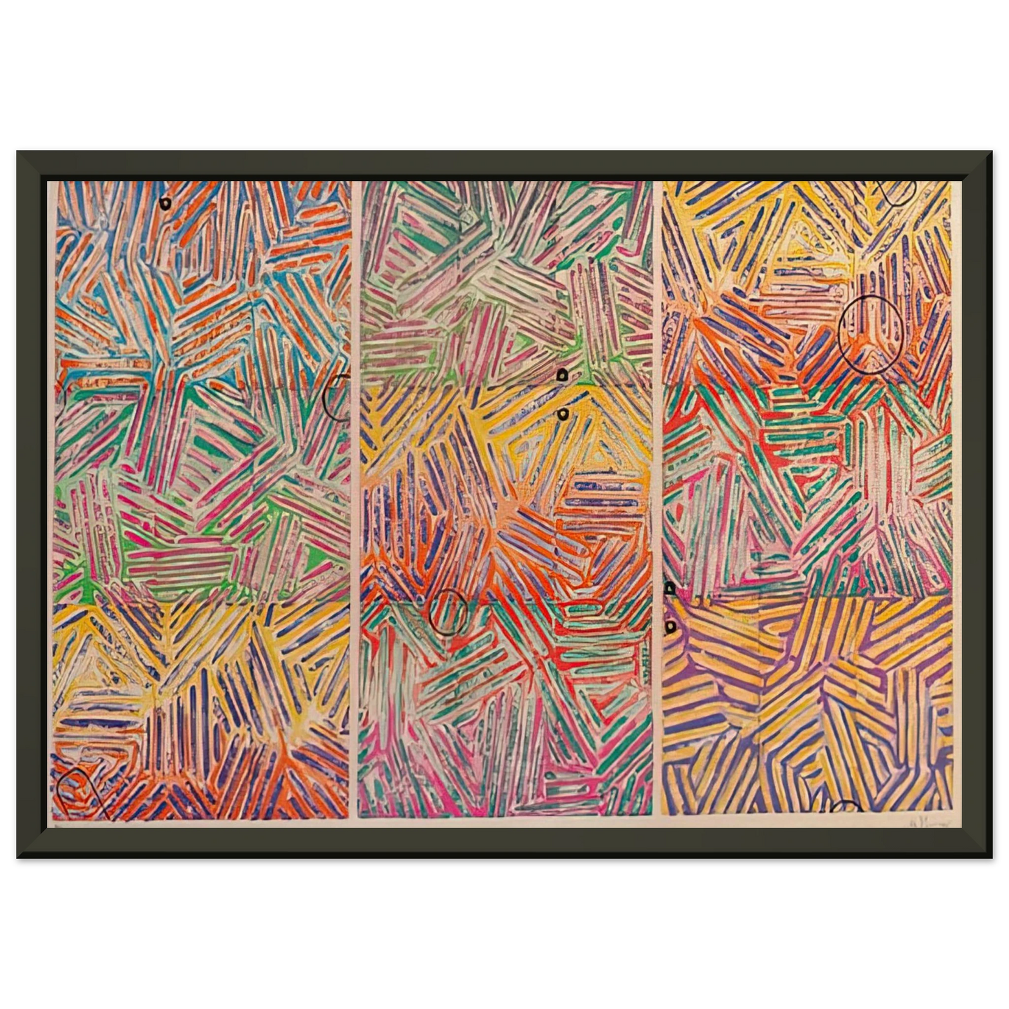 Jasper Johns USUYUKI ULAE 227 Framed Art Print - Aluminum Frame - 60x80 cm / 24x32 inches