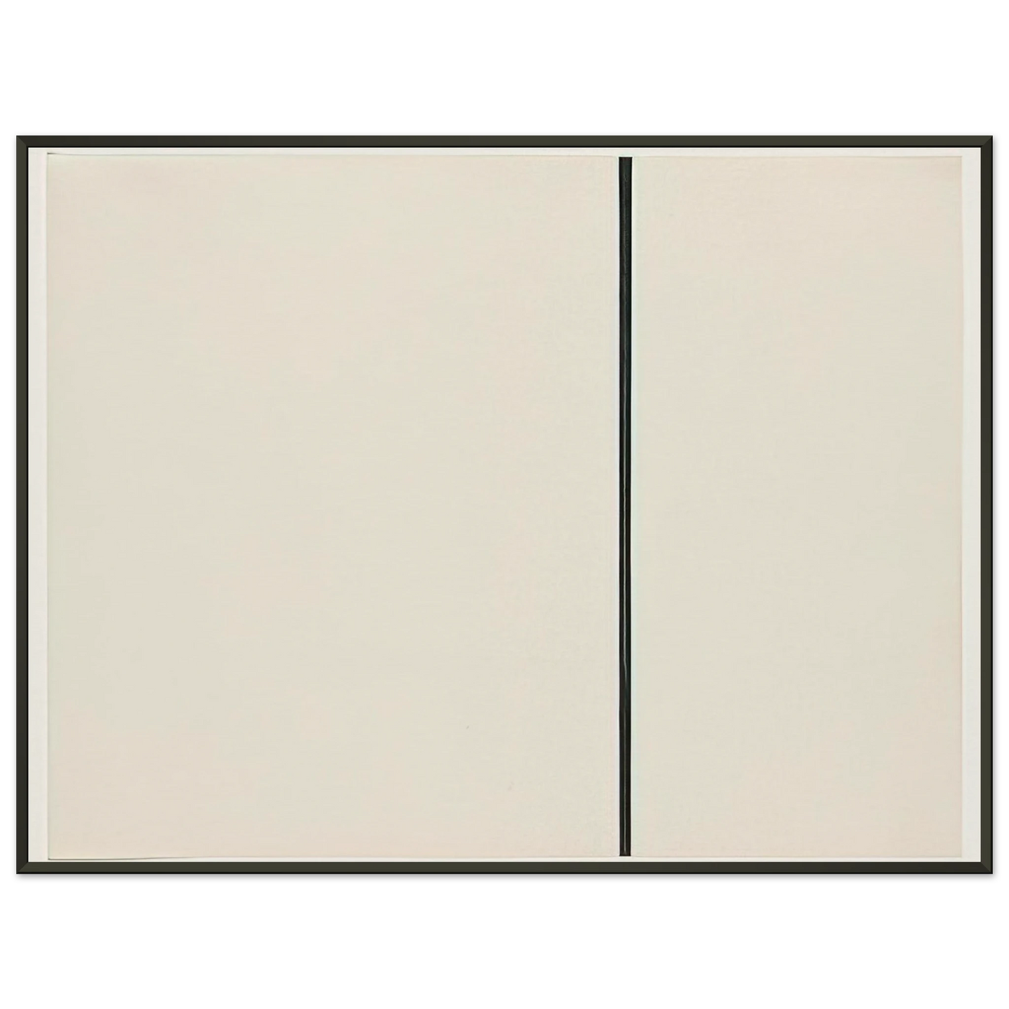 Ellsworth Kelly Vertical Line from the series Line Form Color Framed Art Print - Aluminum Frame - 40x50 cm / 16x20 inches