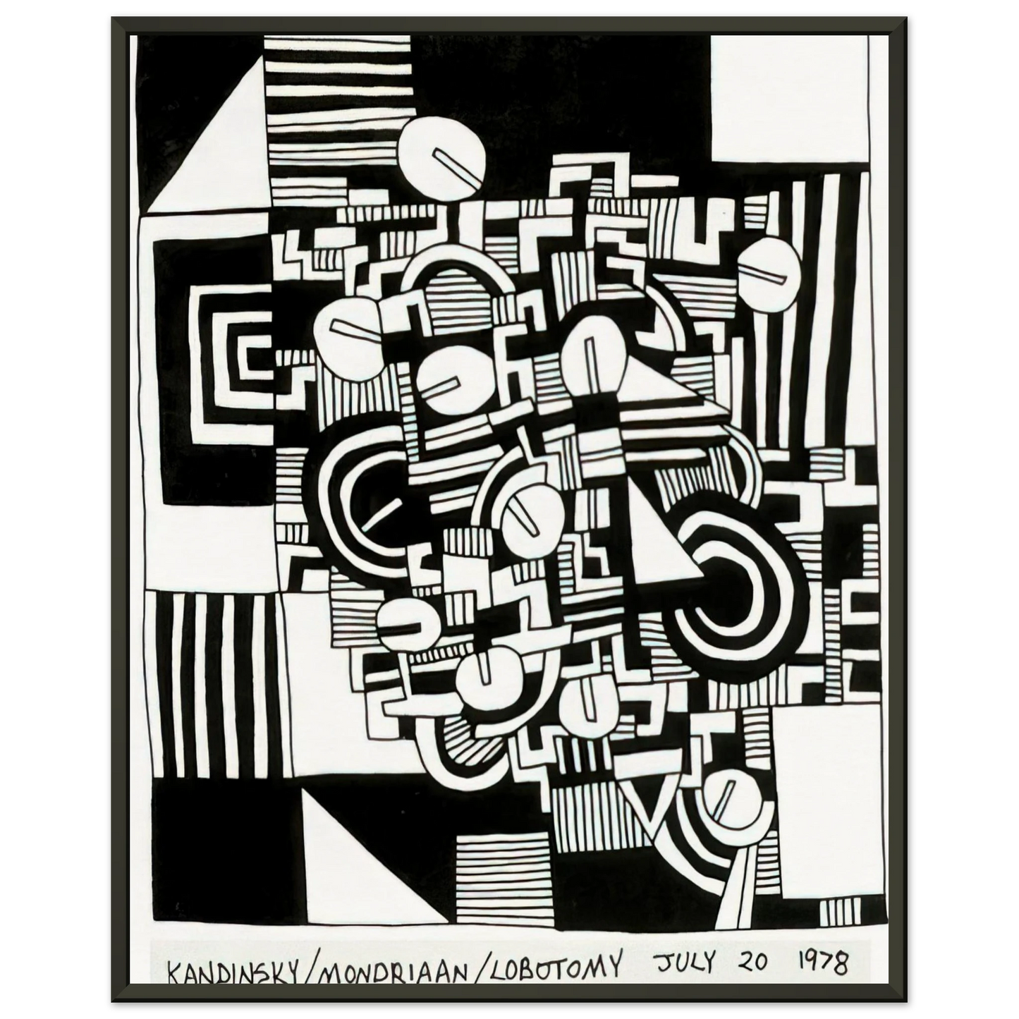 Keith Haring UNTITLED 1978 Framed Art Print - Aluminum Frame - 60x80 cm / 24x32 inches