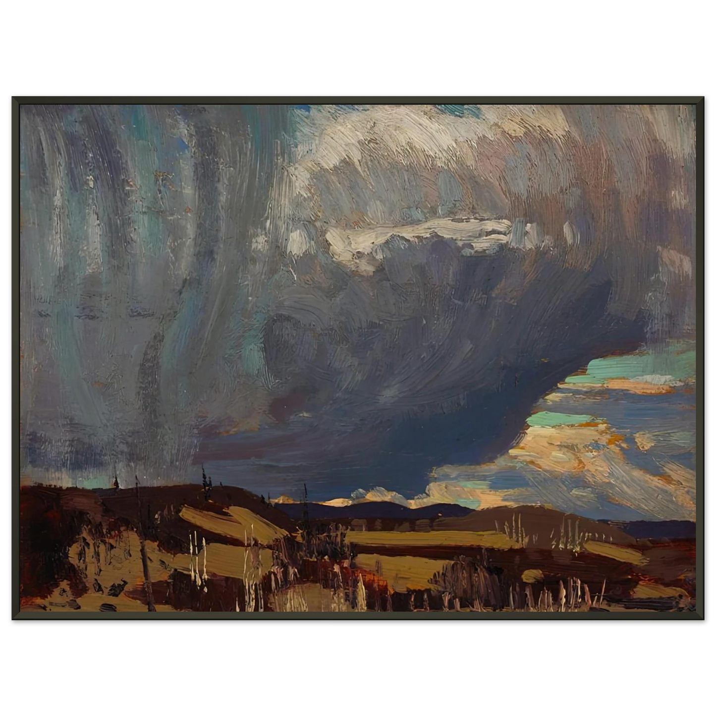 Tom Thomson APPROACHING SNOWSTORM 1915 Framed Art Print - Aluminum Frame - 40x50 cm / 16x20 inches