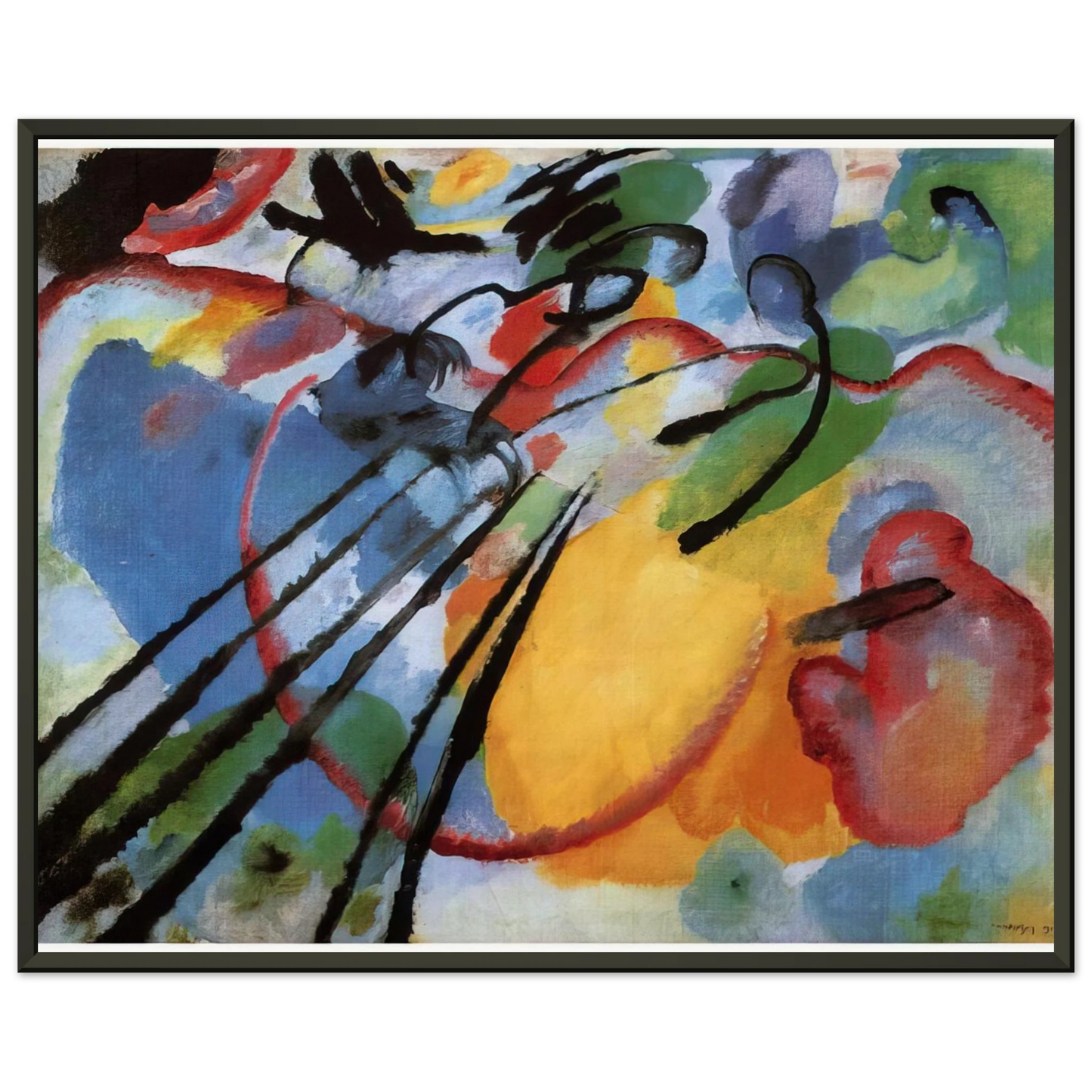Wassily Kandinsky  IMPROVISATION 26 ROWING 1912 Framed Art Print  - Aluminum Frame - 70x100 cm / 28x40 inches
