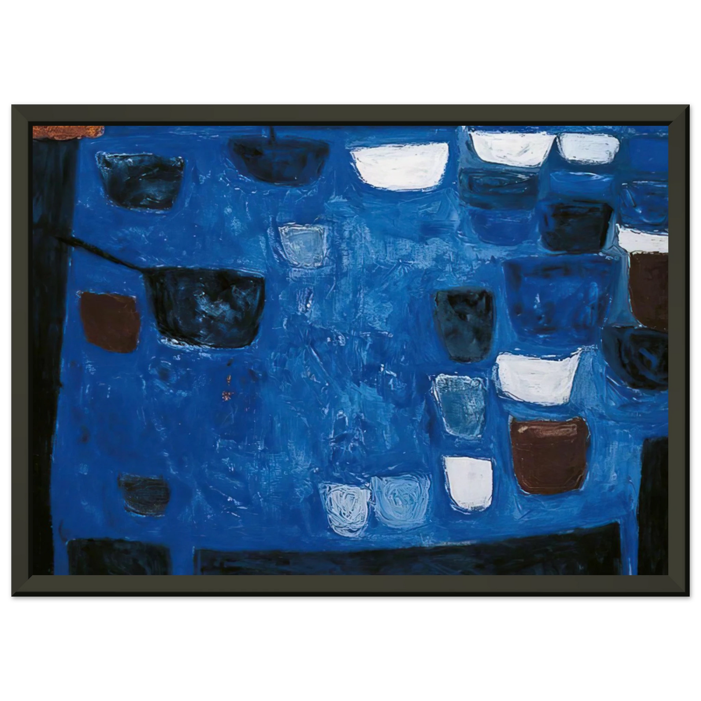 William Scott Blue Still Life 1957 Framed Art Print - Aluminum Frame - 40x50 cm / 16x20 inches