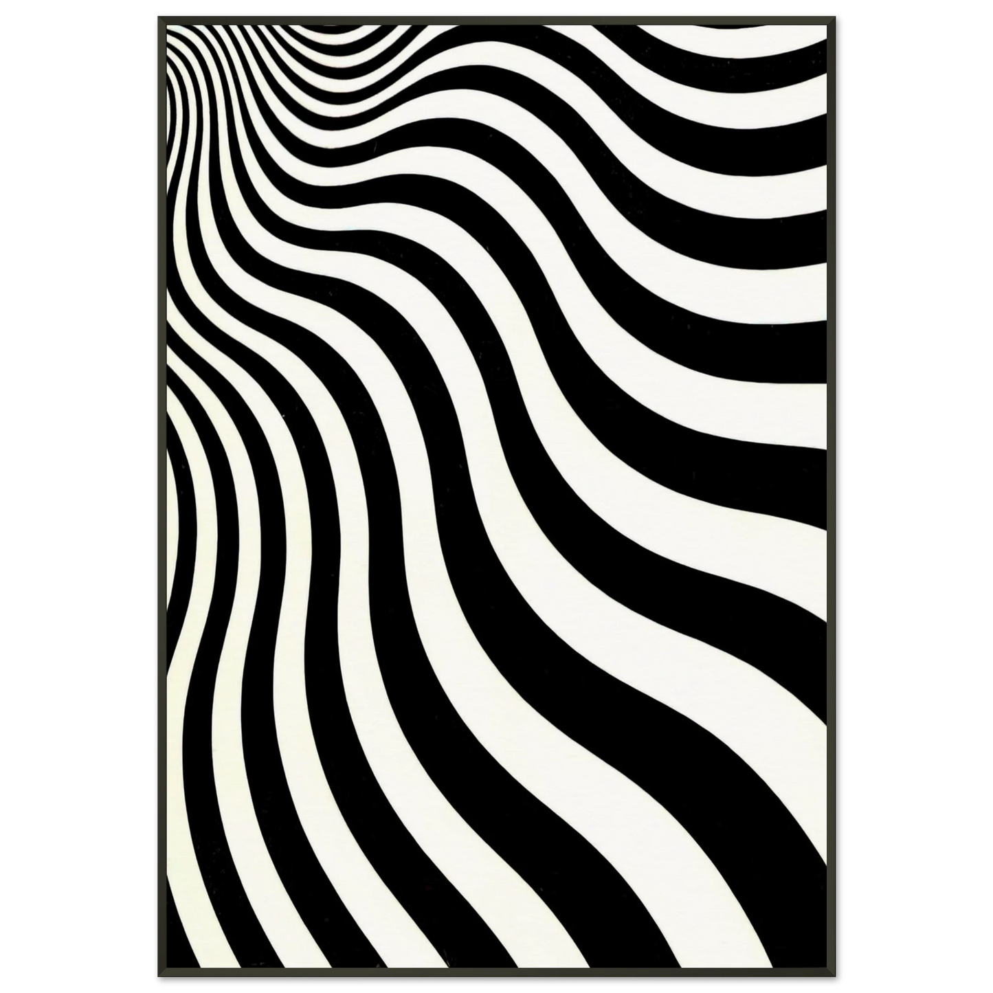 Bridget Riley INTAKE 1964 Framed Art Print - Aluminum Frame - 21x29.7 cm / 8x12"