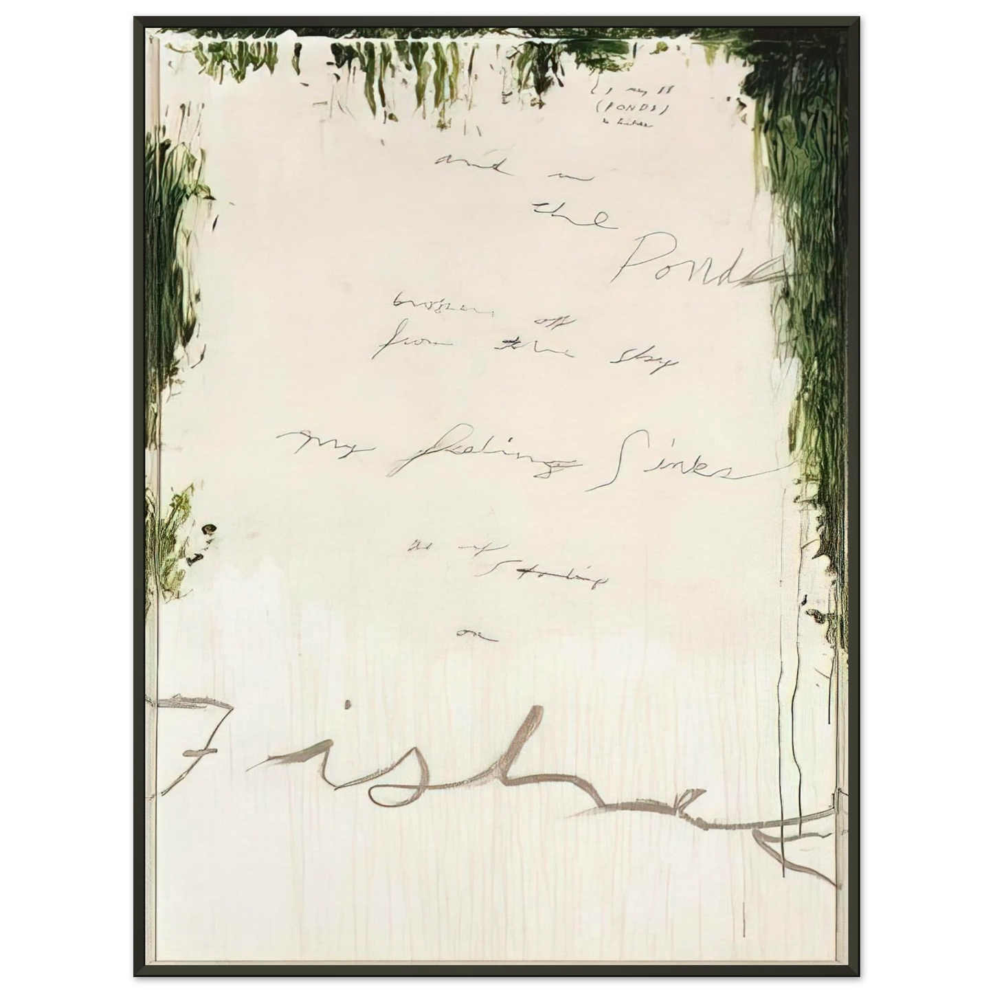 Cy Twombly Untitled Part I Framed Art Print - Aluminum Frame - 40x50 cm / 16x20 inches