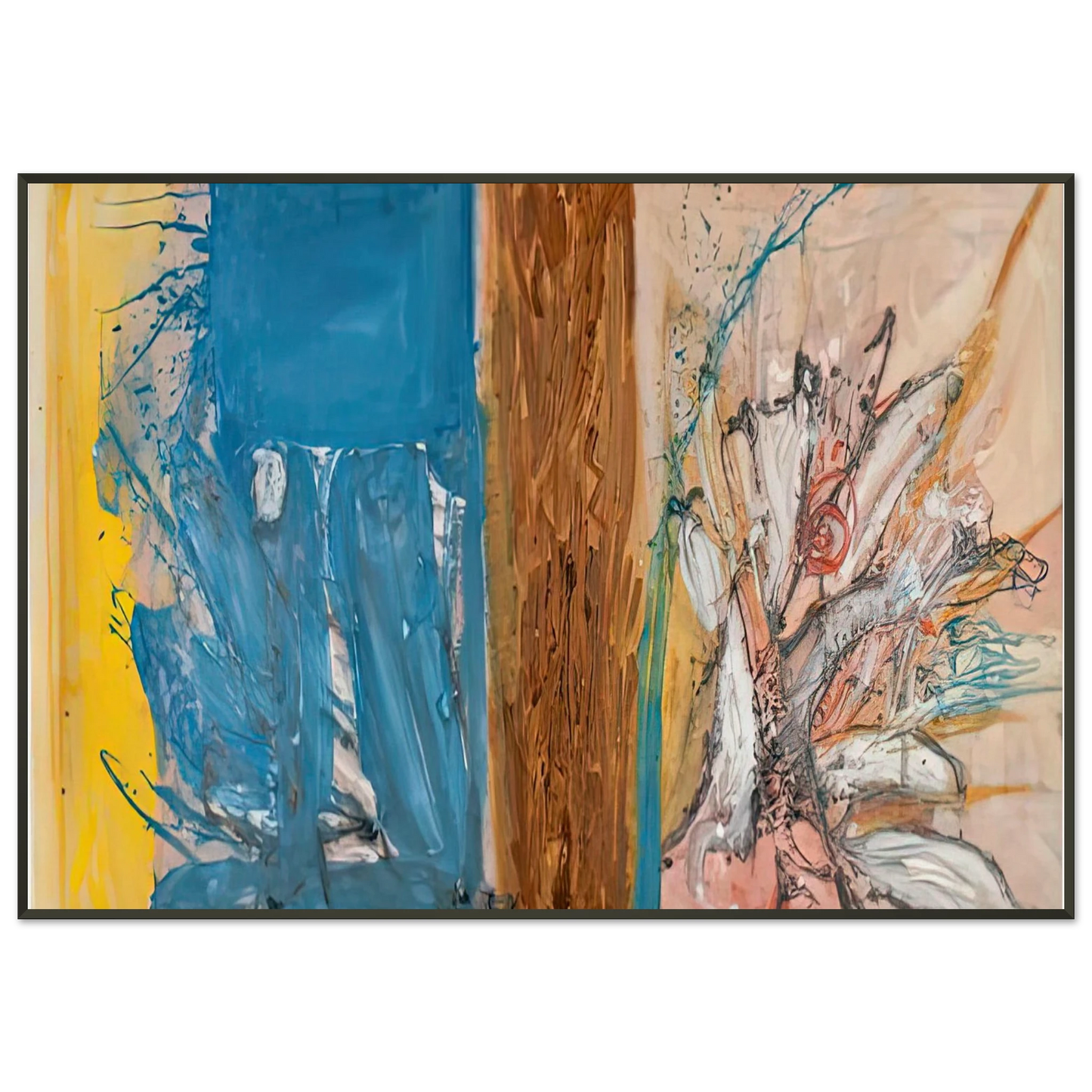 Helen Frankenthaler The Facade 1954 Framed Art Print - Aluminum Frame - 21x29.7 cm / 8x12"