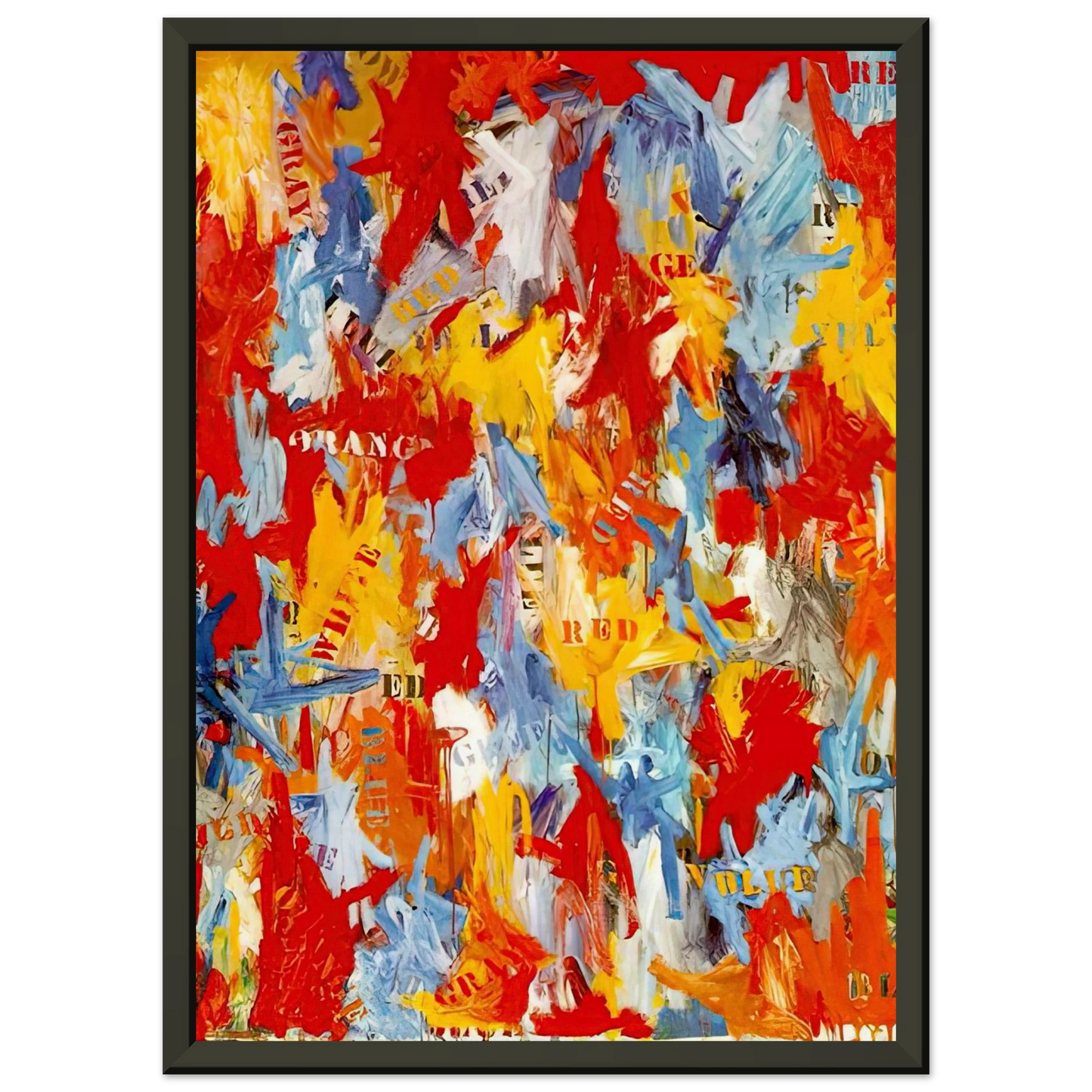 Jasper Johns FALSE START 1959 Framed Art Print - Aluminum Frame - 40x50 cm / 16x20 inches