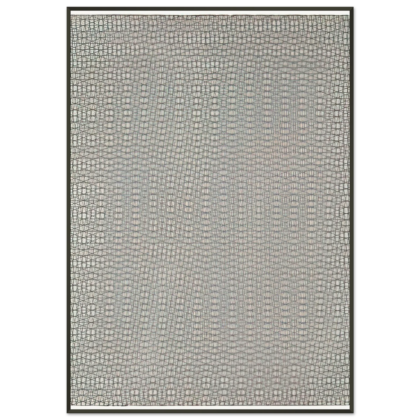 Francois Morellet 3 grillages superposes 0 15 15 1959 Framed Art Print - Aluminum Frame - 21x29.7 cm / 8x12"