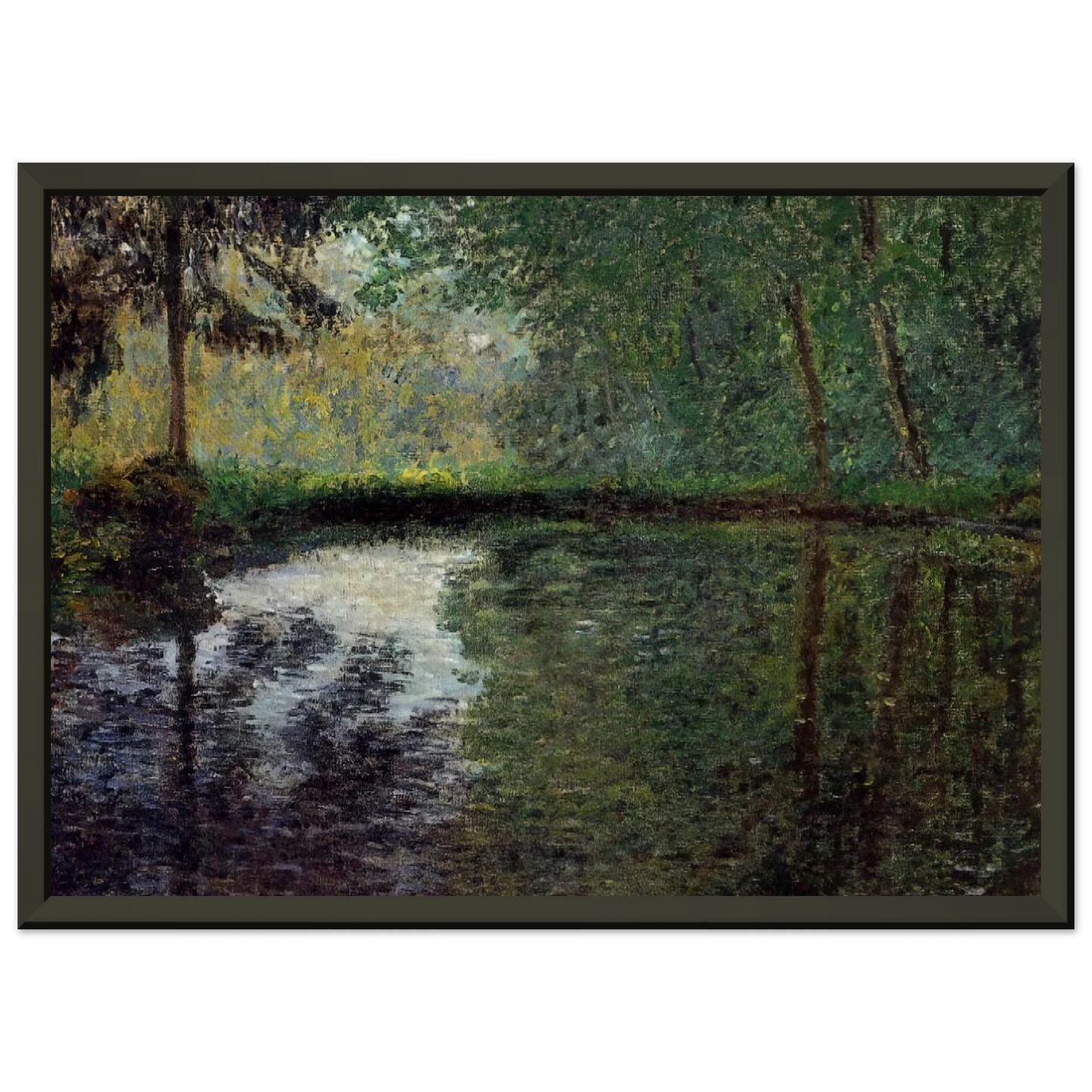 claude monet The Pond at Montgeron 2 Framed Art Print - Aluminum Frame - 40x50 cm / 16x20 inches