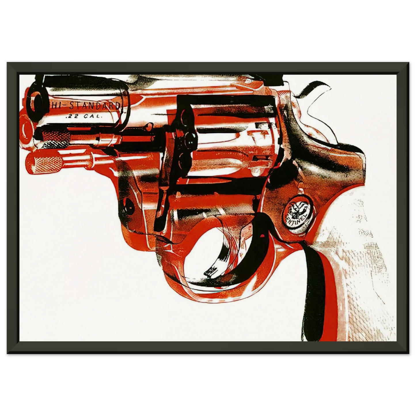 Andy Warhol Gun Framed Art Print - Aluminum Frame - 70x100 cm / 28x40 inches