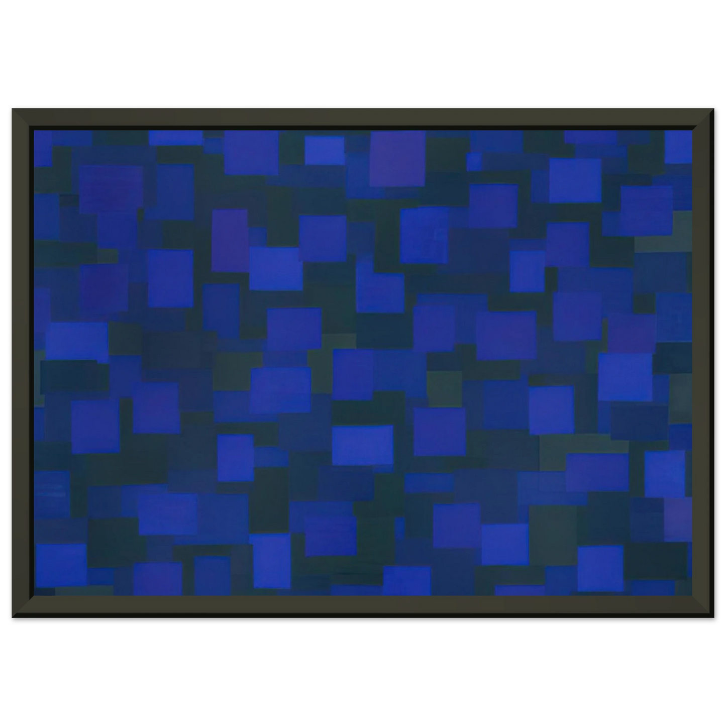 Ad Reinhardt Number 88 Blue 1950 Framed Art Print - Aluminum Frame - 40x50 cm / 16x20 inches