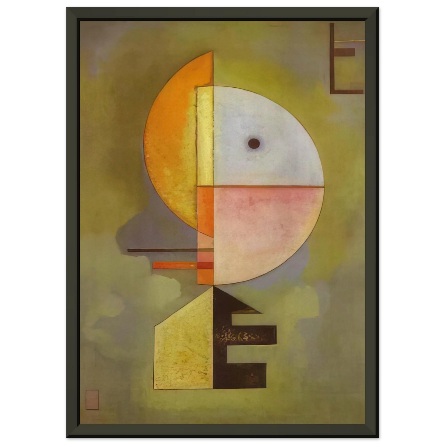 Wassily Kandinsky UPWARD 1929 Framed Art Print - Aluminum Frame - 70x100 cm / 28x40 inches