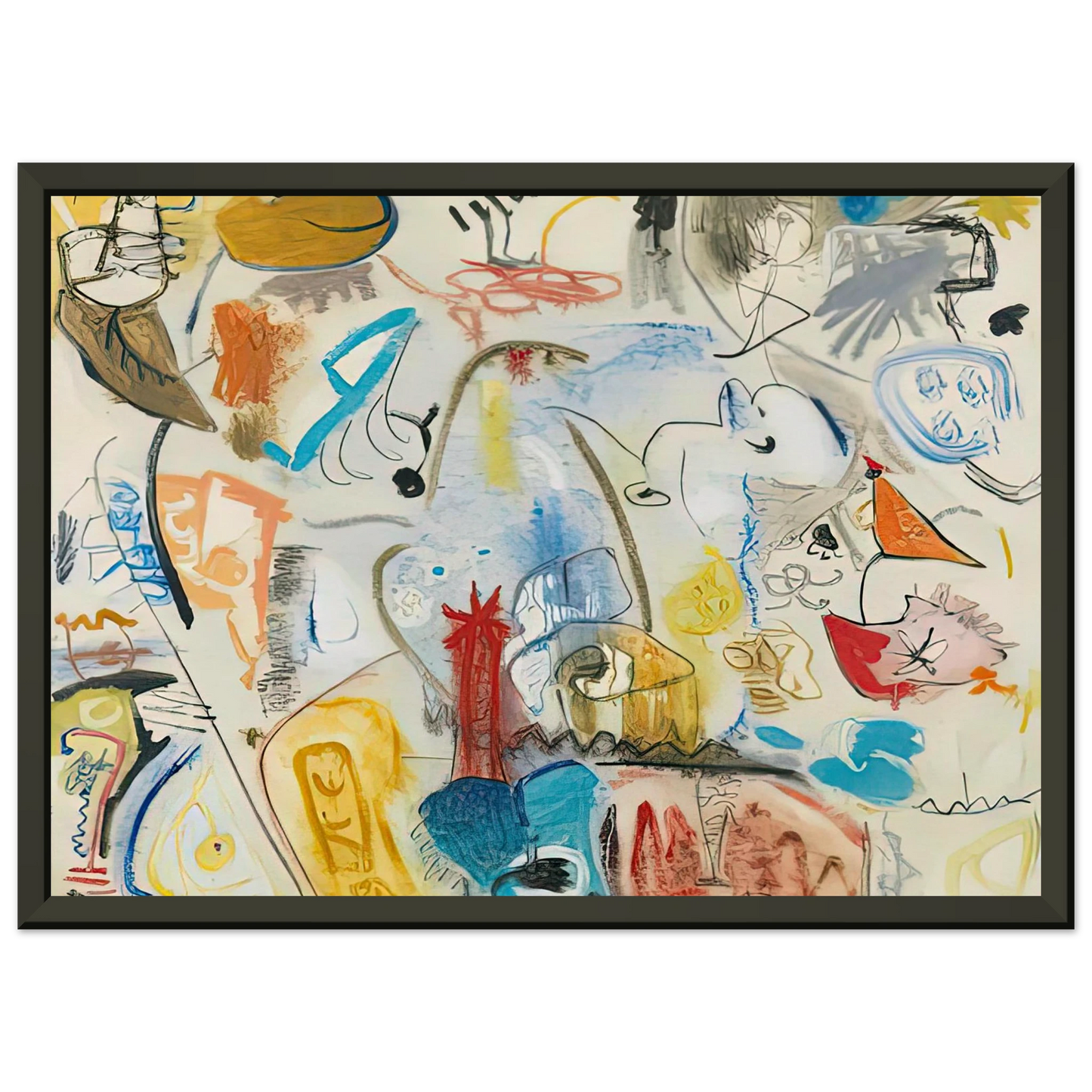 Helen Frankenthaler  Circus Landscape 1951 Framed Art Print  - Aluminum Frame - 40x50 cm / 16x20 inches