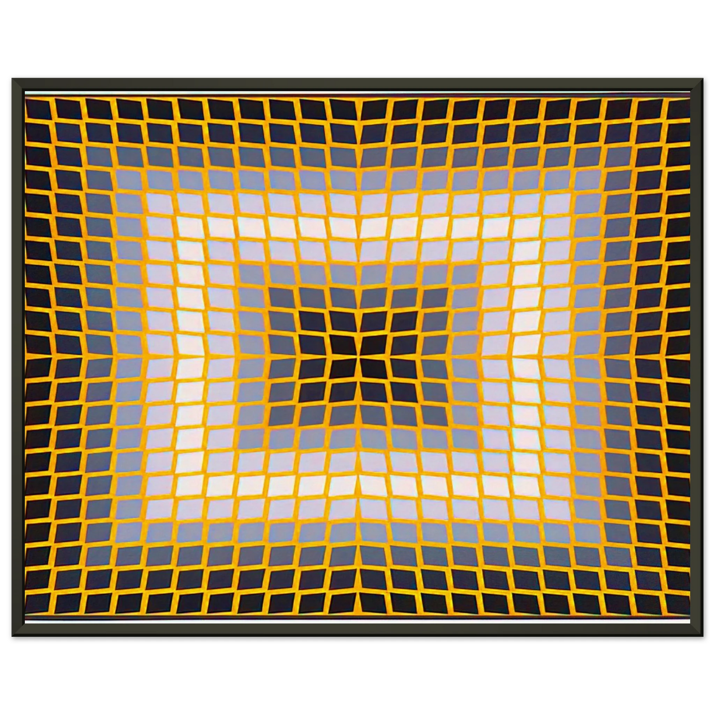 Victor Vasarely Quasar Dia 1965 Framed Art Print - Aluminum Frame - 40x50 cm / 16x20 inches