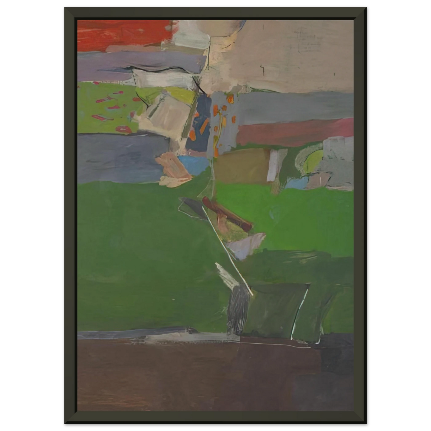 Richard Diebenkorn Berkeley 13 Framed Art Print - Aluminum Frame - 60x80 cm / 24x32 inches