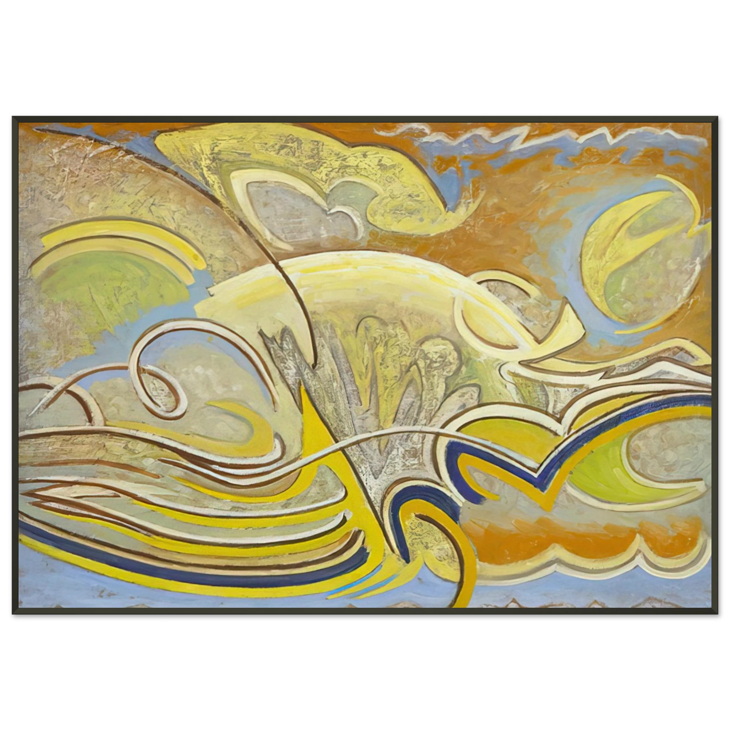 Lawren Harris Abstraction 30 1955 Framed Art Print - Aluminum Frame - 21x29.7 cm / 8x12"