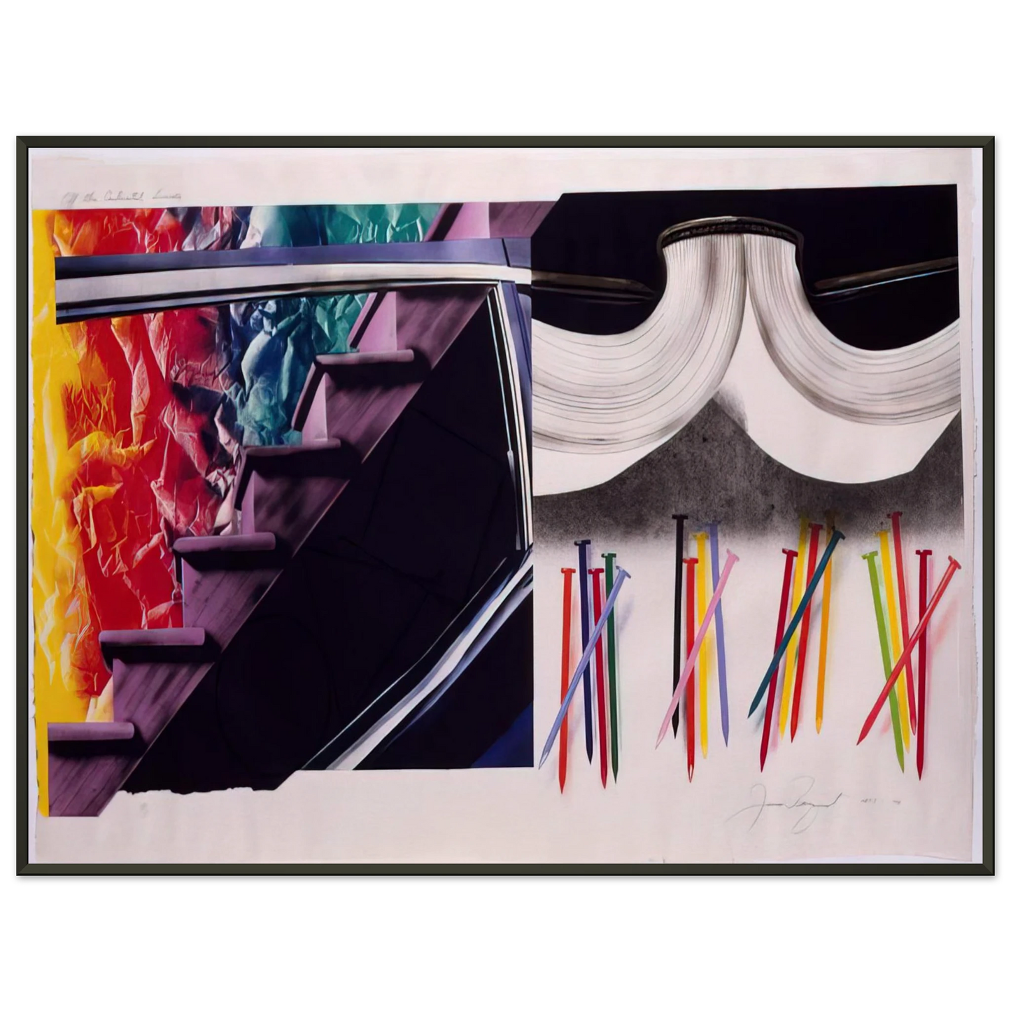 James Rosenquist Off the Continental Divide Framed Art Print - Aluminum Frame - 40x50 cm / 16x20 inches