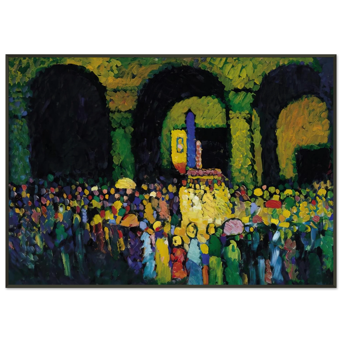 Wassily Kandinsky THE LUDWIGSKIRCHE IN MUNICH 1908 Framed Art Print - Aluminum Frame - 21x29.7 cm / 8x12"