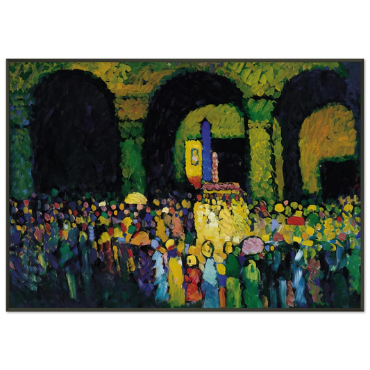 Wassily Kandinsky  THE LUDWIGSKIRCHE IN MUNICH 1908 Framed Art Print  - Aluminum Frame - 21x29.7 cm / 8x12"