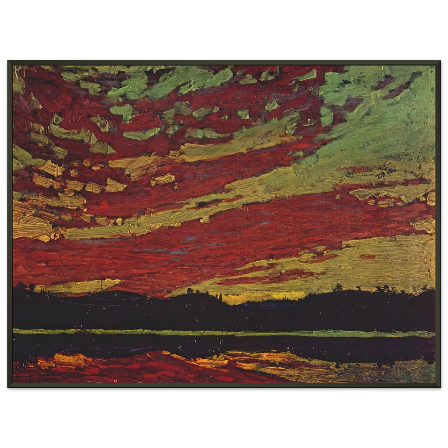 Tom Thomson SUNSET 1915 Framed Art Print - Aluminum Frame - 70x100 cm / 28x40 inches