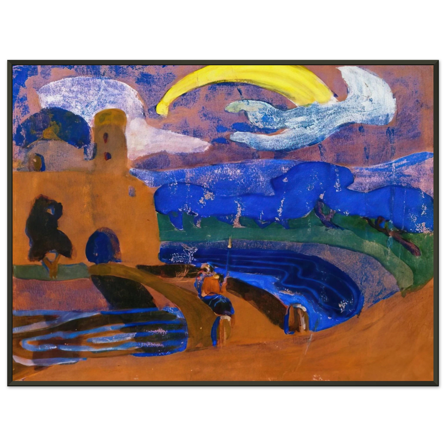Wassily Kandinsky  COMET 1900 Framed Art Print  - Aluminum Frame - 60x80 cm / 24x32 inches
