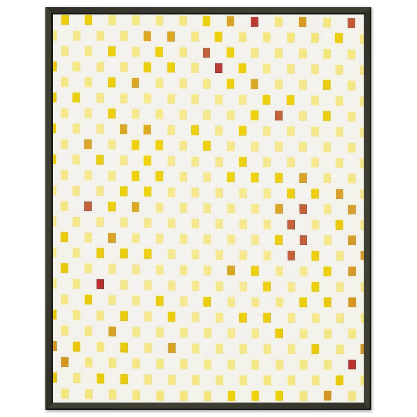 Francois Morellet Repartition aleatoire du rouge au jaune suivant progression 1970 Framed Art Print - Aluminum Frame - 40x50 cm / 16x20 inches