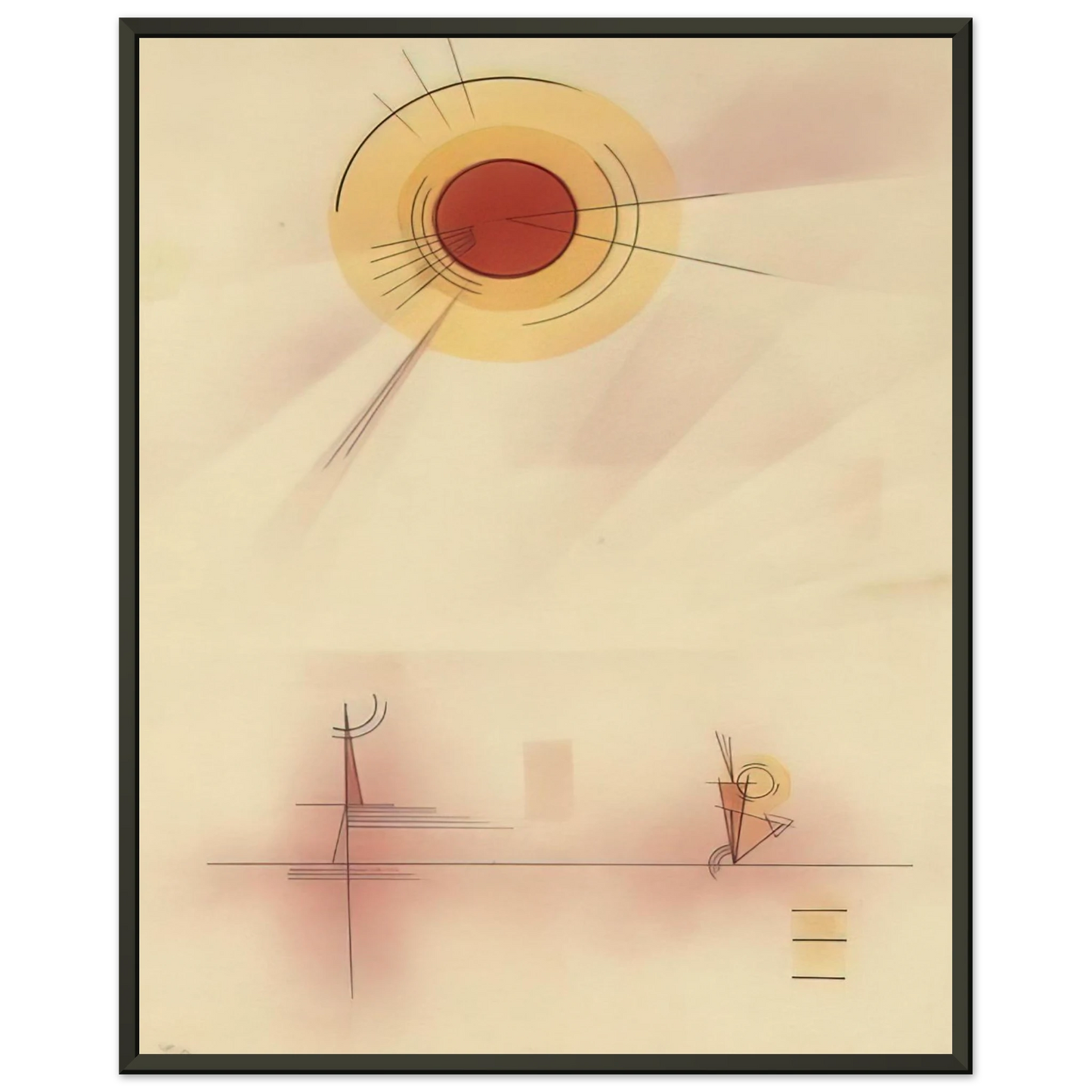 Wassily Kandinsky STRAHLEN 1929 Framed Art Print - Aluminum Frame - 60x80 cm / 24x32 inches
