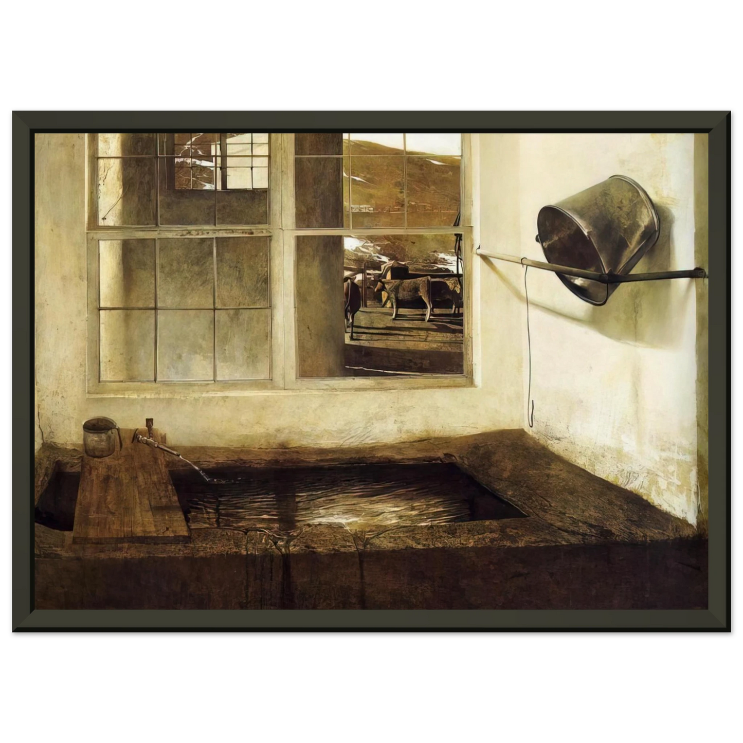 Andrew Wyeth SPRING FED Framed Art Print - Aluminum Frame - 40x50 cm / 16x20 inches