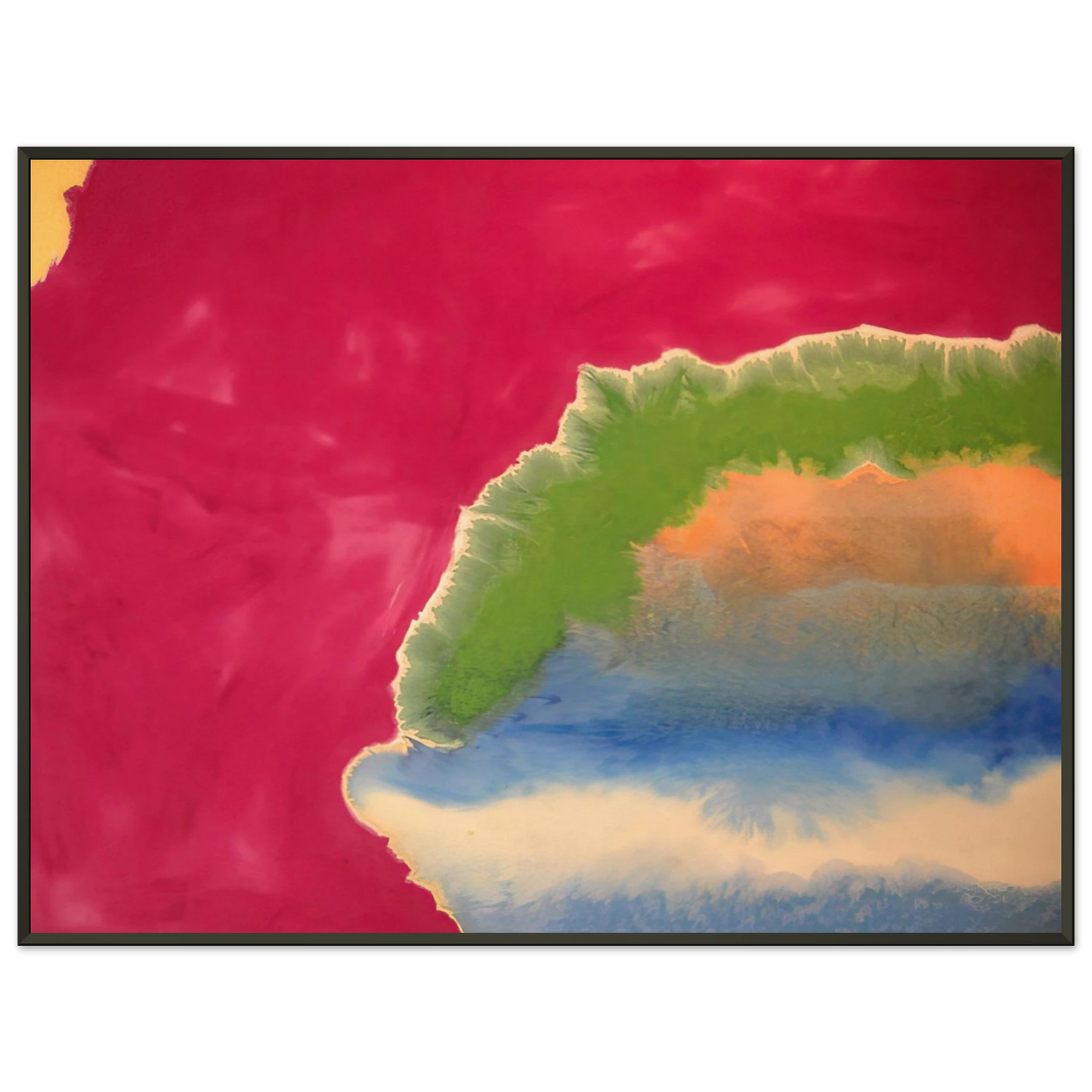 Ronnie Landfield Red Wall 1970 Framed Art Print - Aluminum Frame - 40x50 cm / 16x20 inches