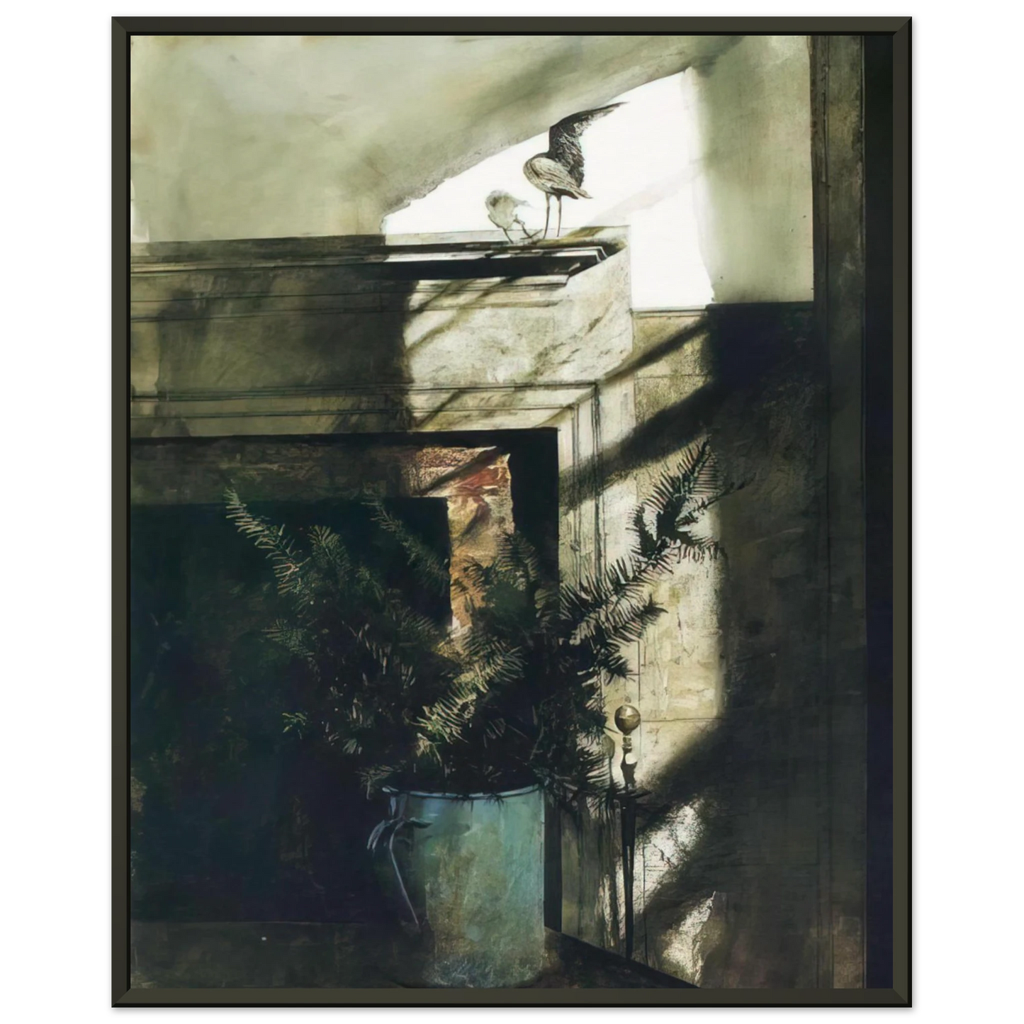Andrew Wyeth BIRD IN THE HOUSE Framed Art Print - Aluminum Frame - 70x100 cm / 28x40 inches