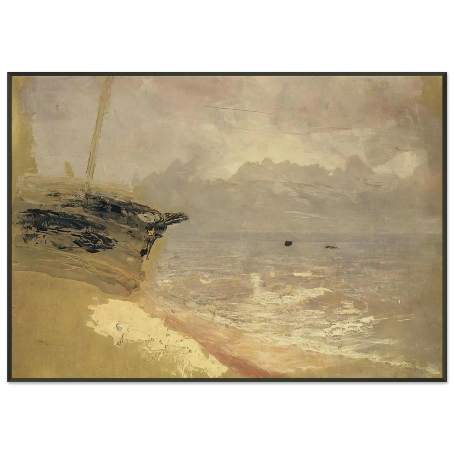 Arkhyp Kuindzhi Sea Gloomy Day Framed Art Print - Aluminum Frame - 21x29.7 cm / 8x12"