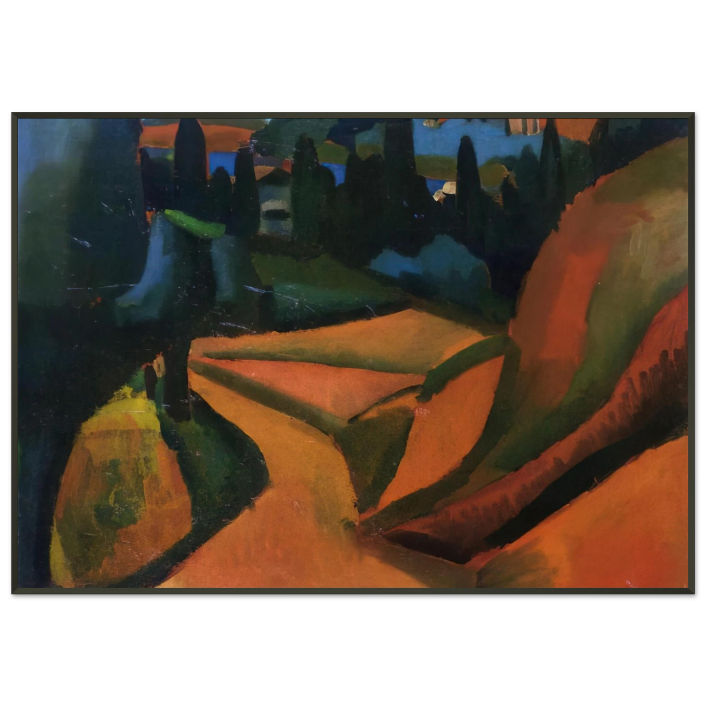 Andre Derain LANDSCAPE NEAR MARTIGUES 1908 Framed Art Print - Aluminum Frame - 21x29.7 cm / 8x12"