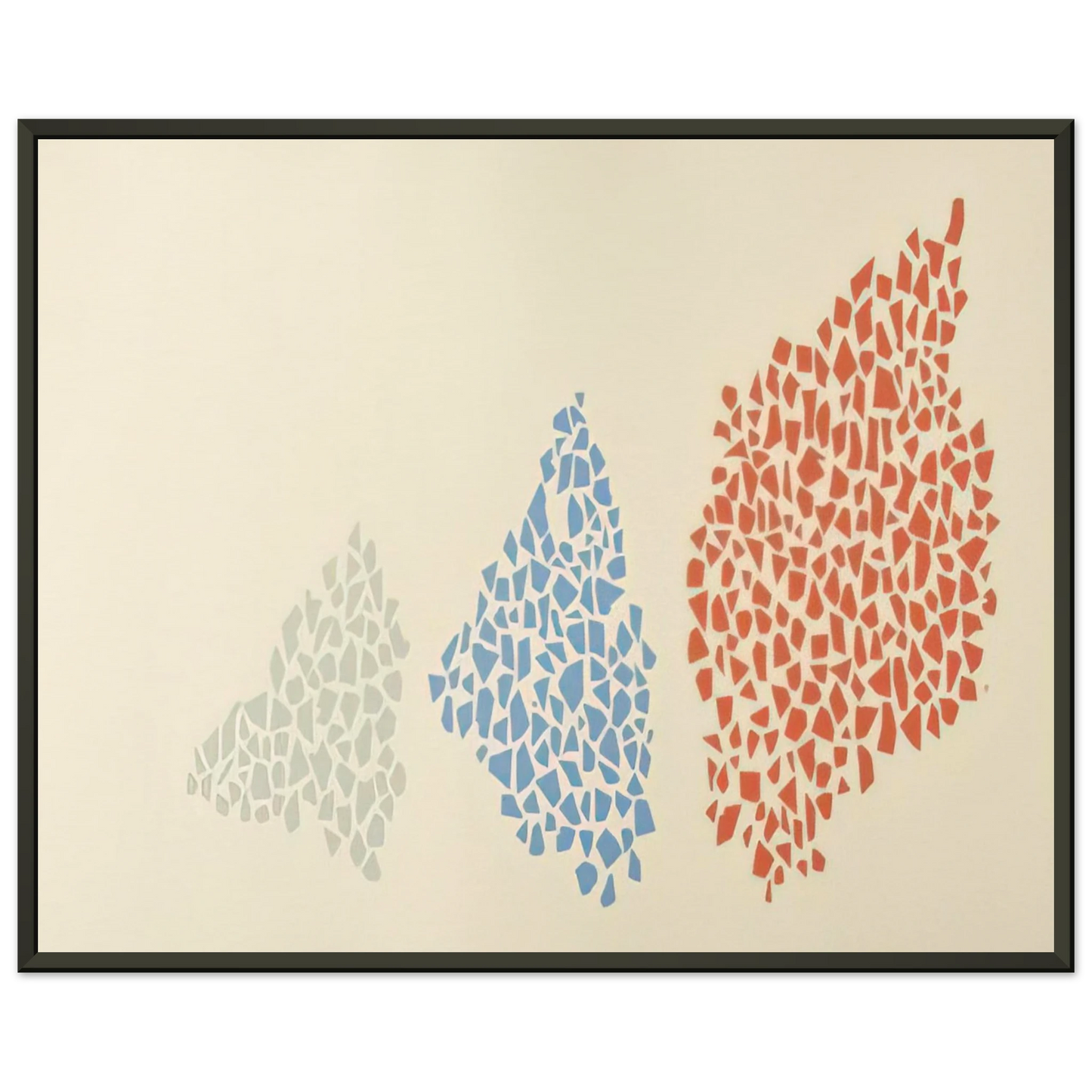 Robert Goodnough Red Blue and Grey PostPainterly Abstraction Framed Art Print - Aluminum Frame - 70x100 cm / 28x40 inches
