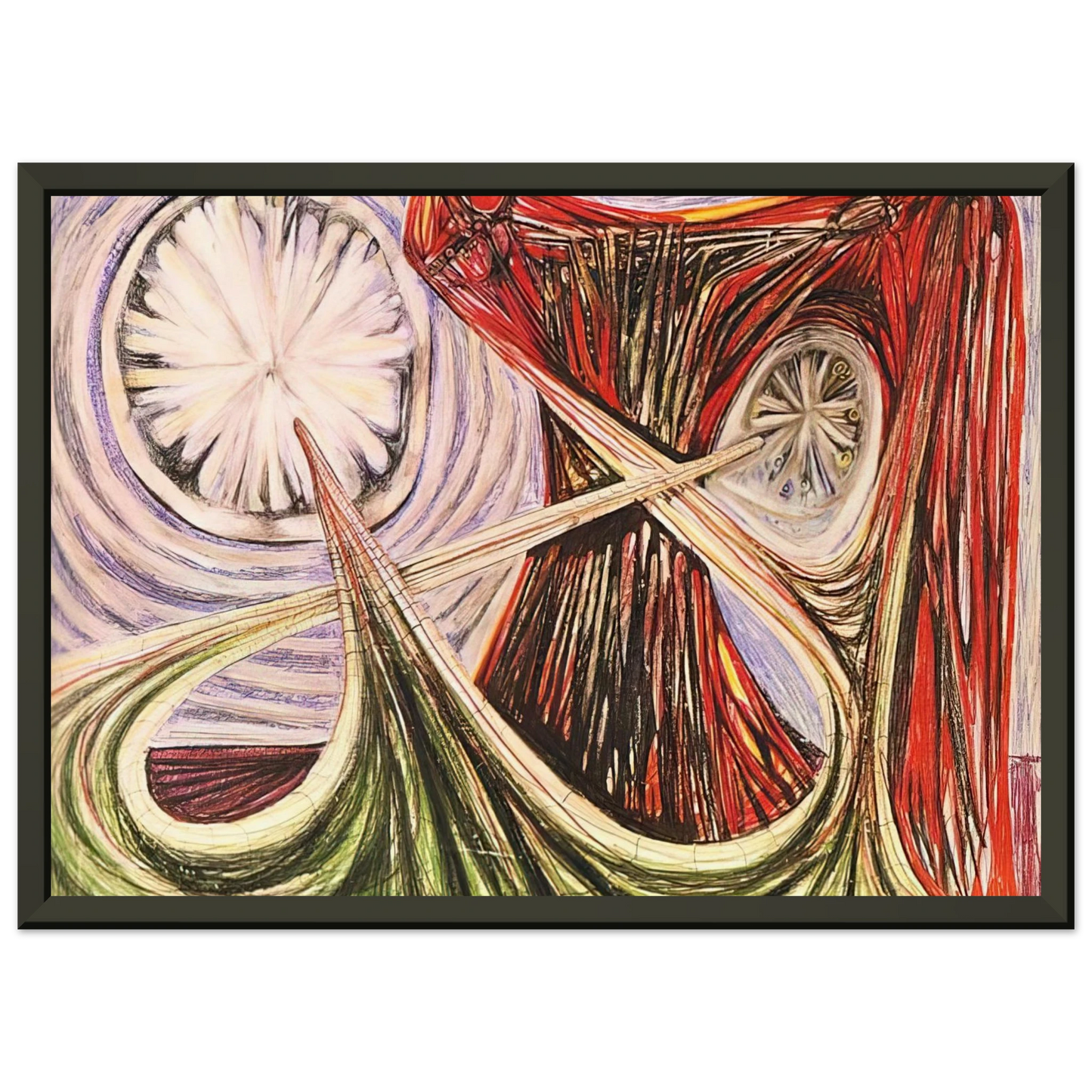 Roberto Matta SPACE TRAVEL STAR TRAVEL 1938 Framed Art Print - Aluminum Frame - 70x100 cm / 28x40 inches