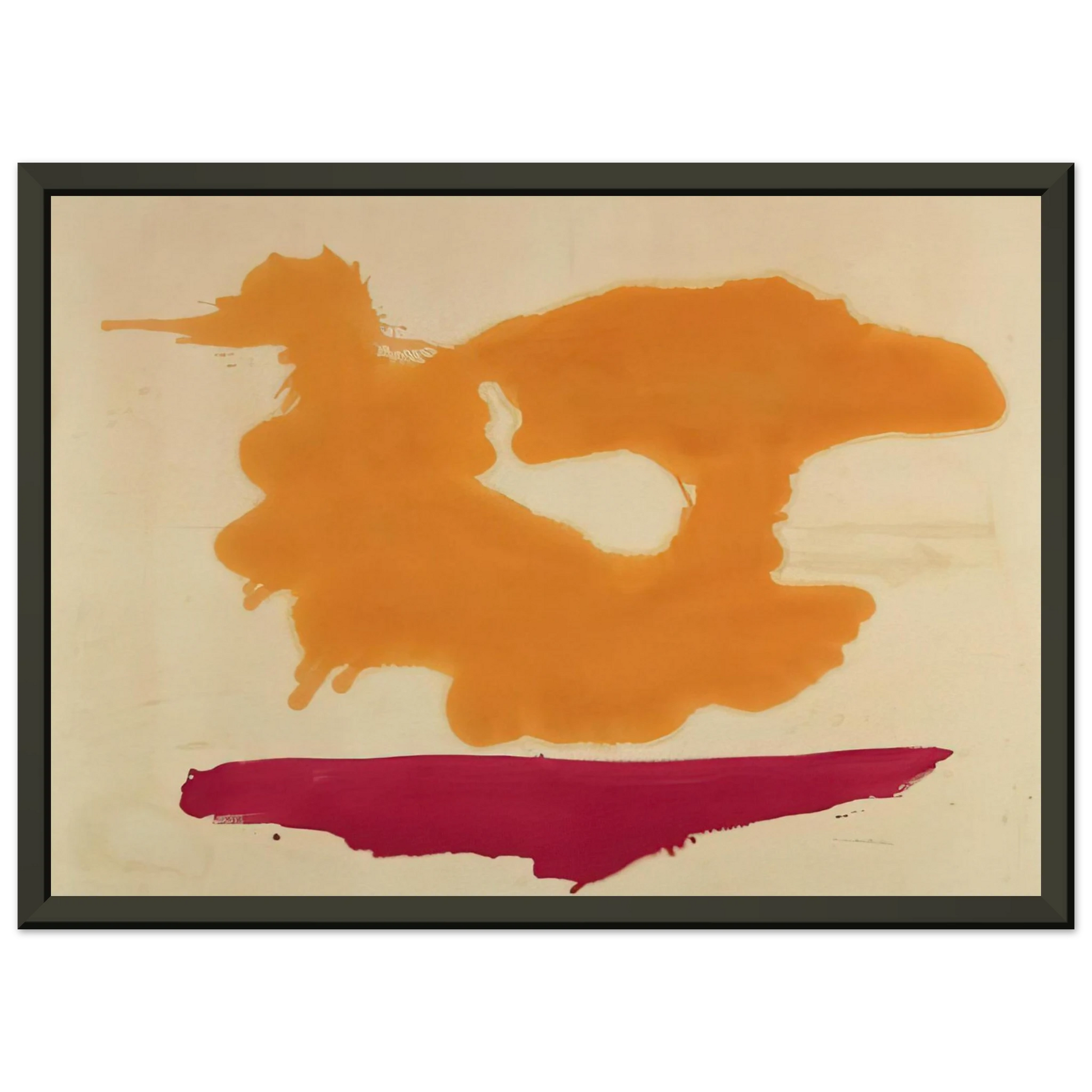 Helen Frankenthaler  Only Orange  1963 Framed Art Print  - Aluminum Frame - 70x100 cm / 28x40 inches