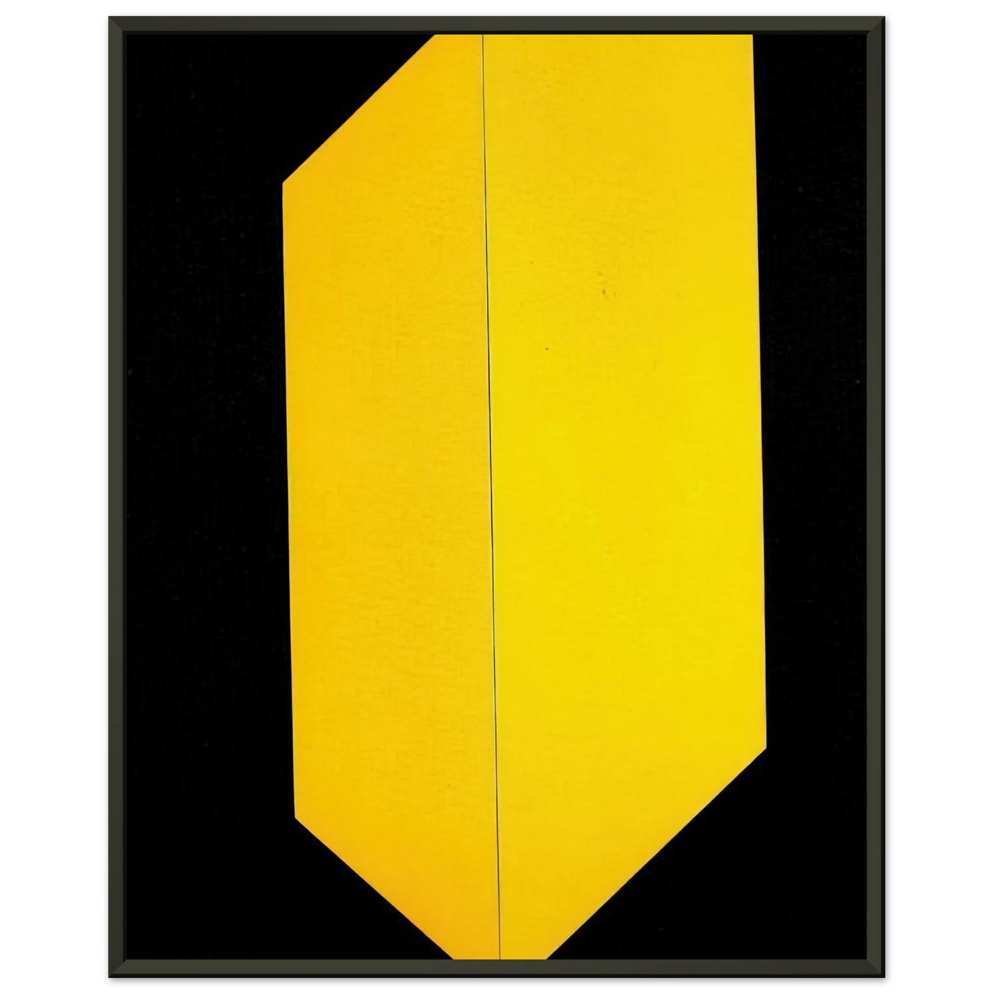 Carmen Herrera Black and Yellow 2009 Framed Art Print - Aluminum Frame - 40x50 cm / 16x20 inches
