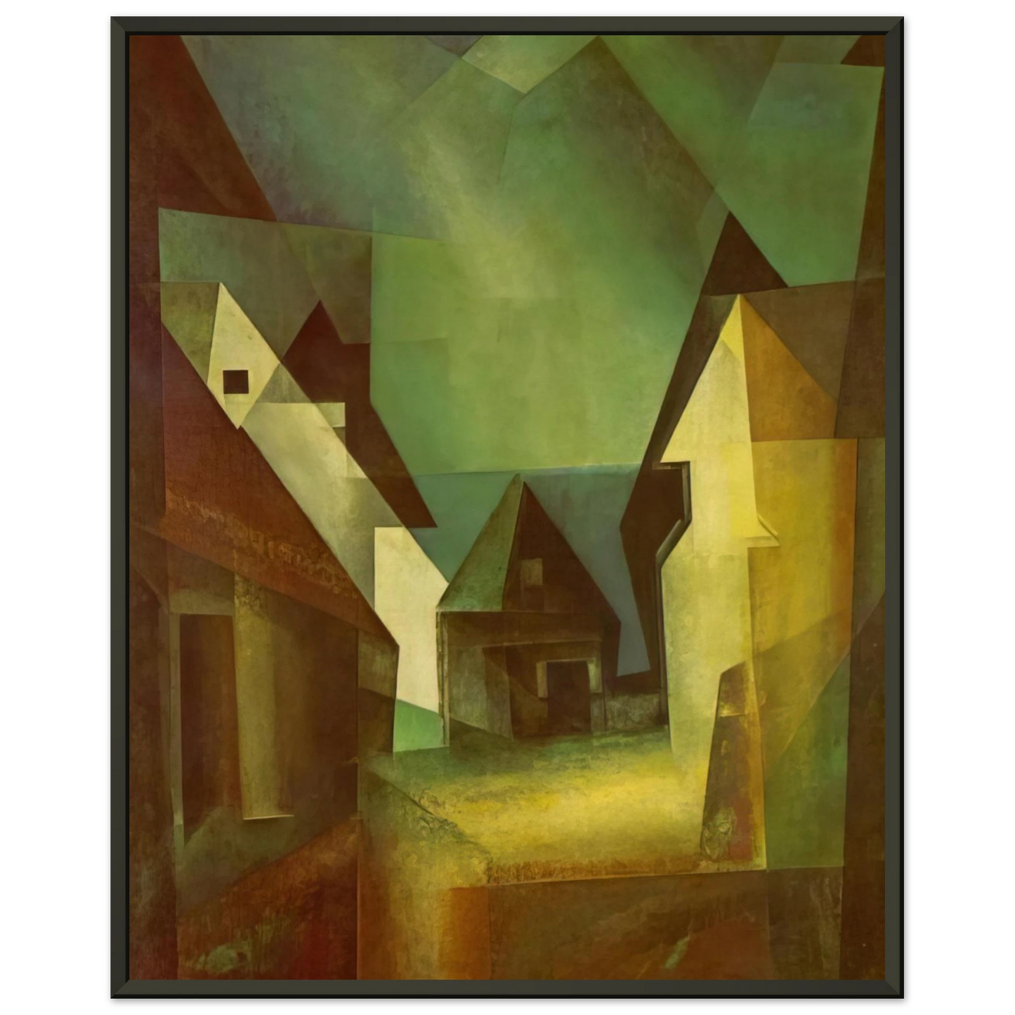 Lyonel Feininger GABERNDORF II 1924 Framed Art Print - Aluminum Frame - 70x100 cm / 28x40 inches