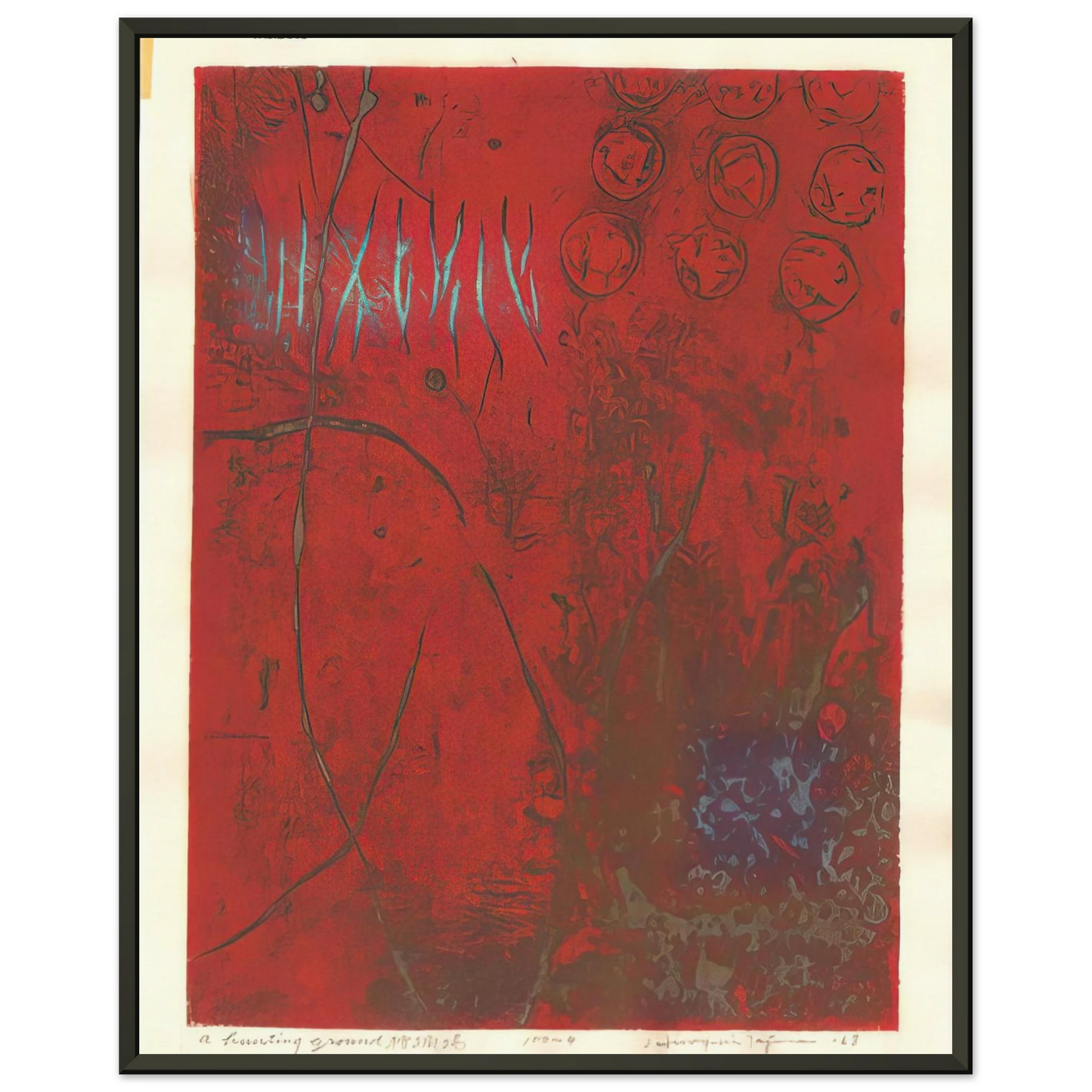 Hiroyuki Tajima A Hunting Ground 1968 Framed Art Print - Aluminum Frame - 60x80 cm / 24x32 inches