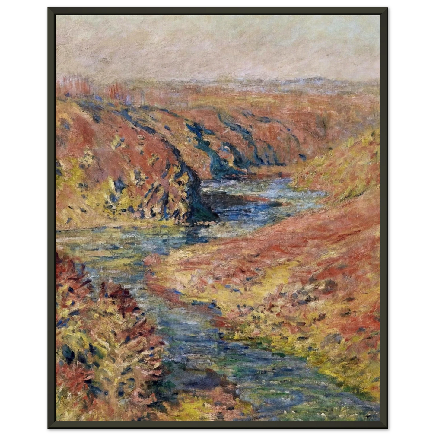 claude monet The Valley of Creuse at Fresselines Framed Art Print - Aluminum Frame - 70x100 cm / 28x40 inches