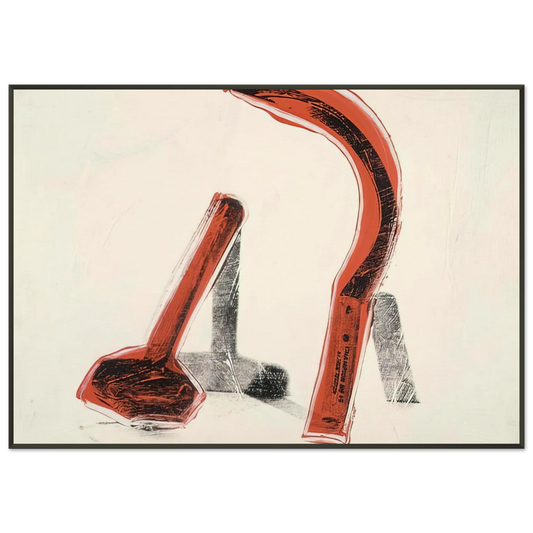 Andy Warhol  Hammer and Sickle Framed Art Print  - Aluminum Frame - 21x29.7 cm / 8x12"
